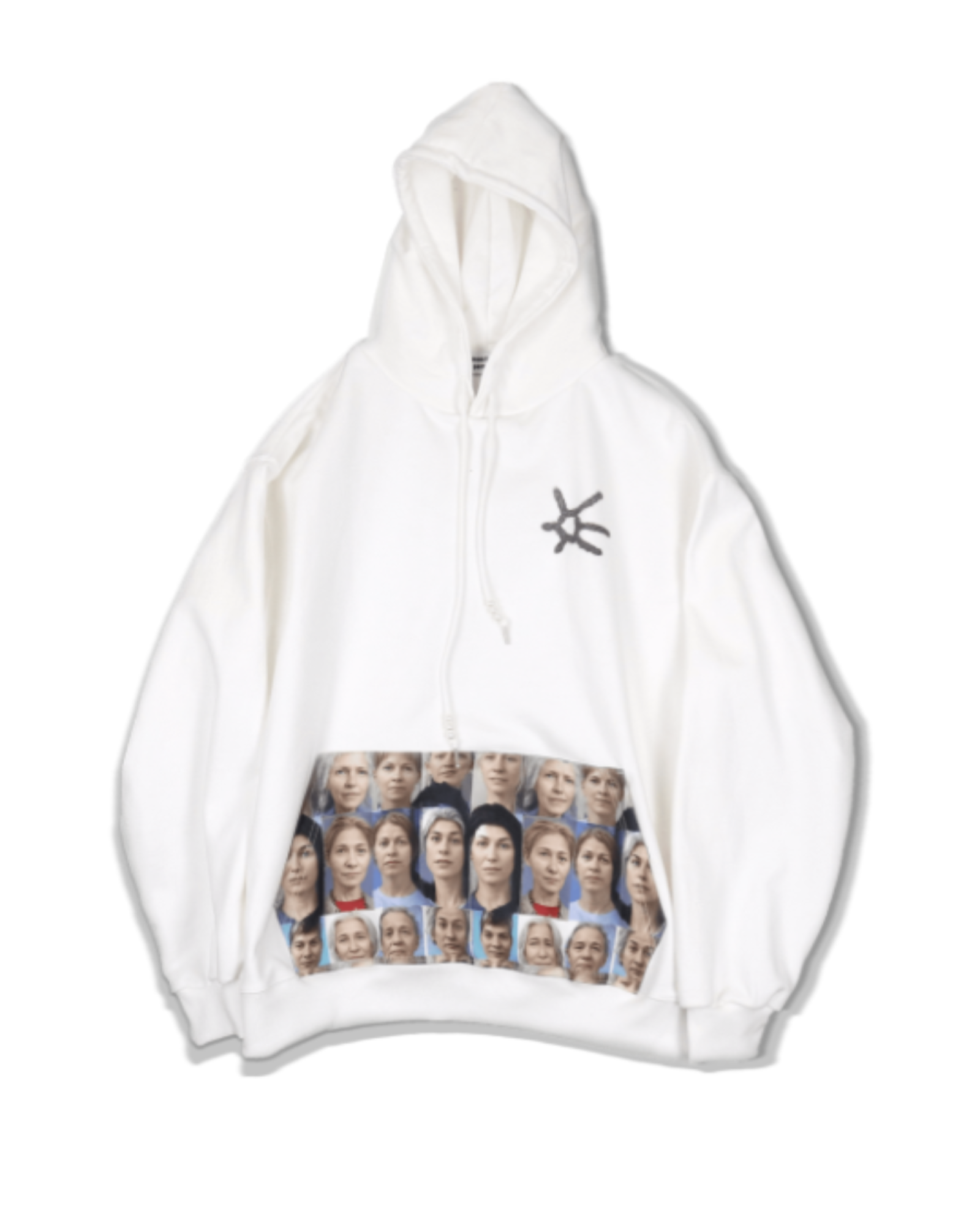 montravailpersonnel crowded hoodie - White