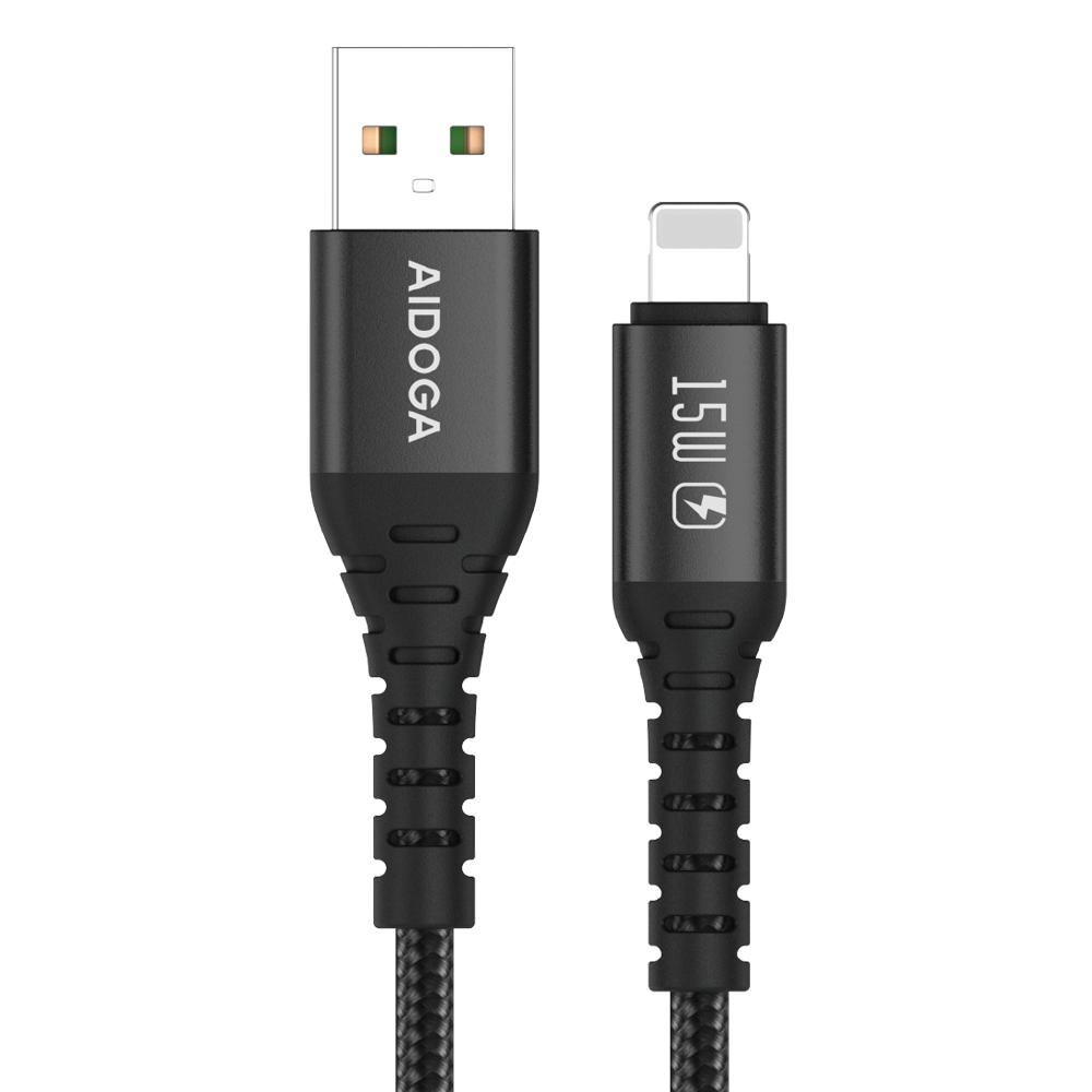 AIDOGA 艾迪伽 Lightning/iPhone快充充電線傳輸線 加長網尾 NyzerFlex 1.2M