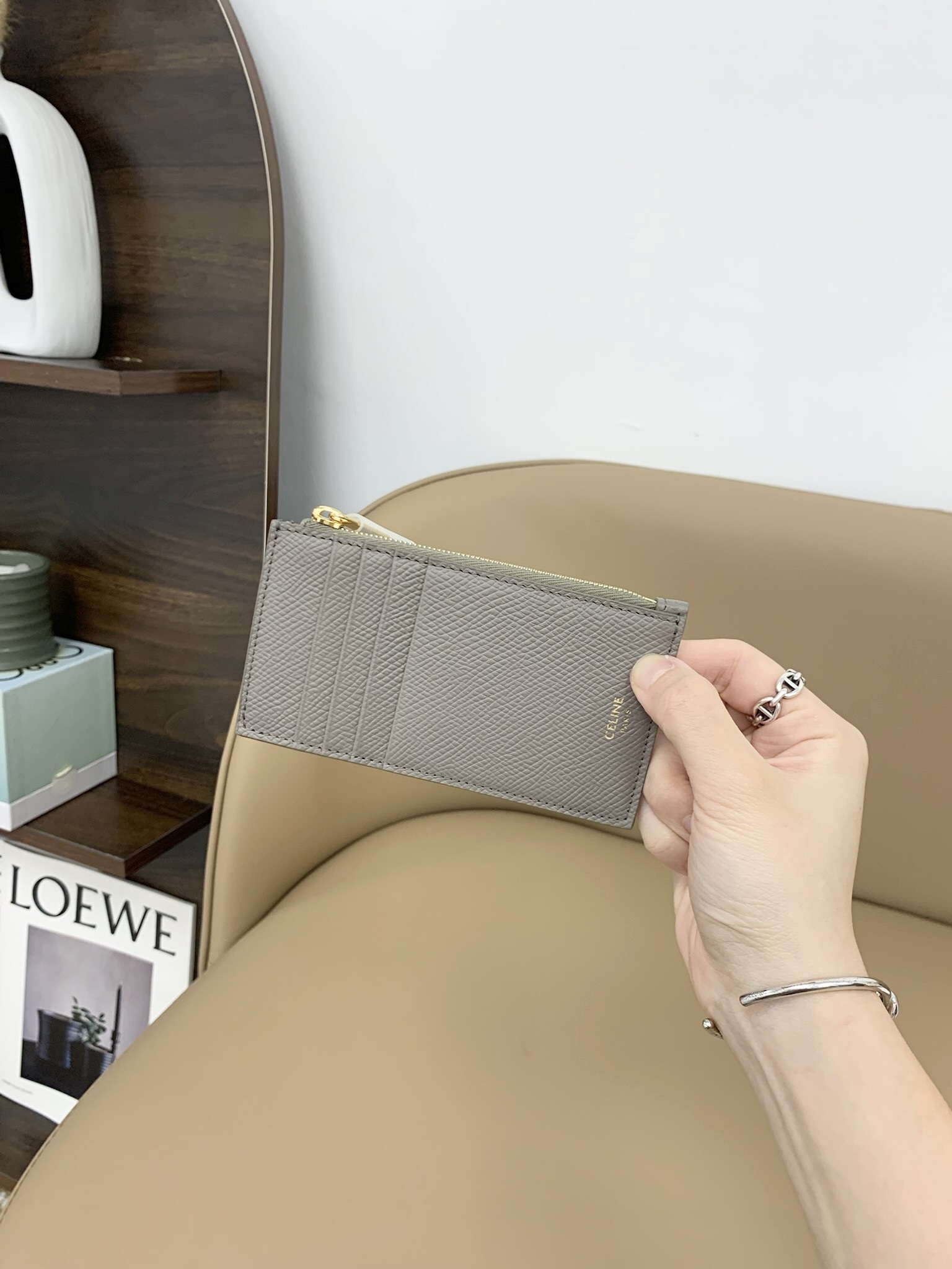 Outlet Celine Zipped Card Holder