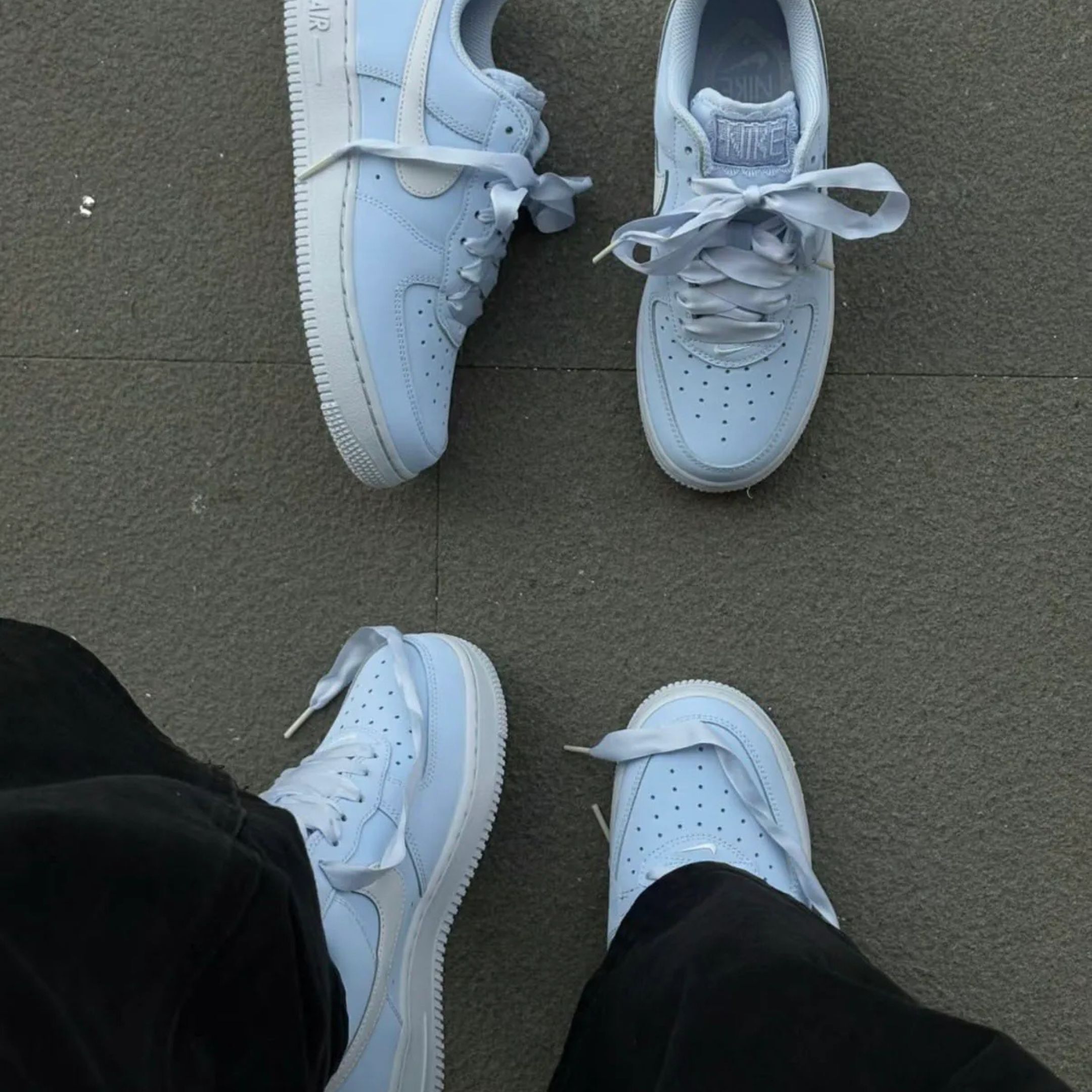 NICEDAY 代購 Nike Air Force 1 水藍色 天藍 藍 緞面 蕾絲 女鞋 IR0871-400