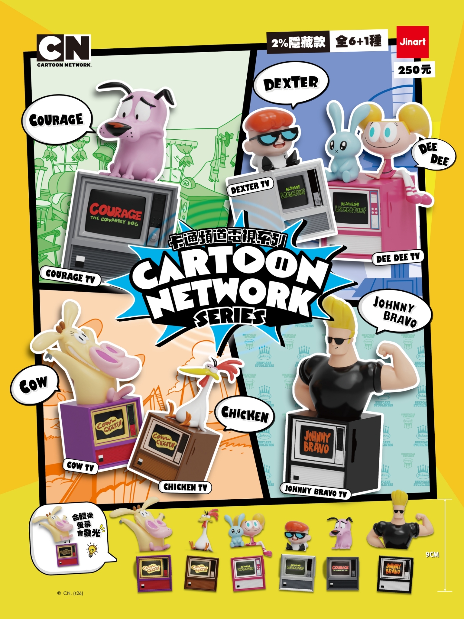 【2026年8月預購/全套販售】JINART《復古卡通電視》經典造型公仔📺 (全套6款)