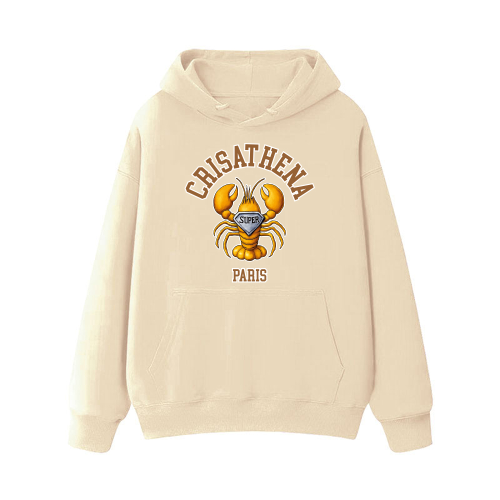 0324CA22-CRTNA-Crisathena 龍蝦連帽圍衣 米色/ 黑色/ 白色, S/ M/ L/ XL/ XXL/ XXXL (A22)