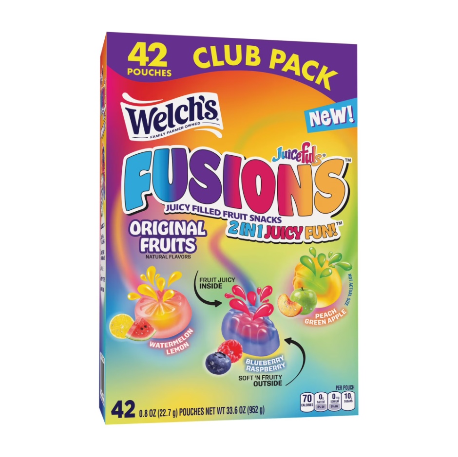 【直播】Welch's LX0320113  Juicefuls Fusions 水果軟糖 (42小包)