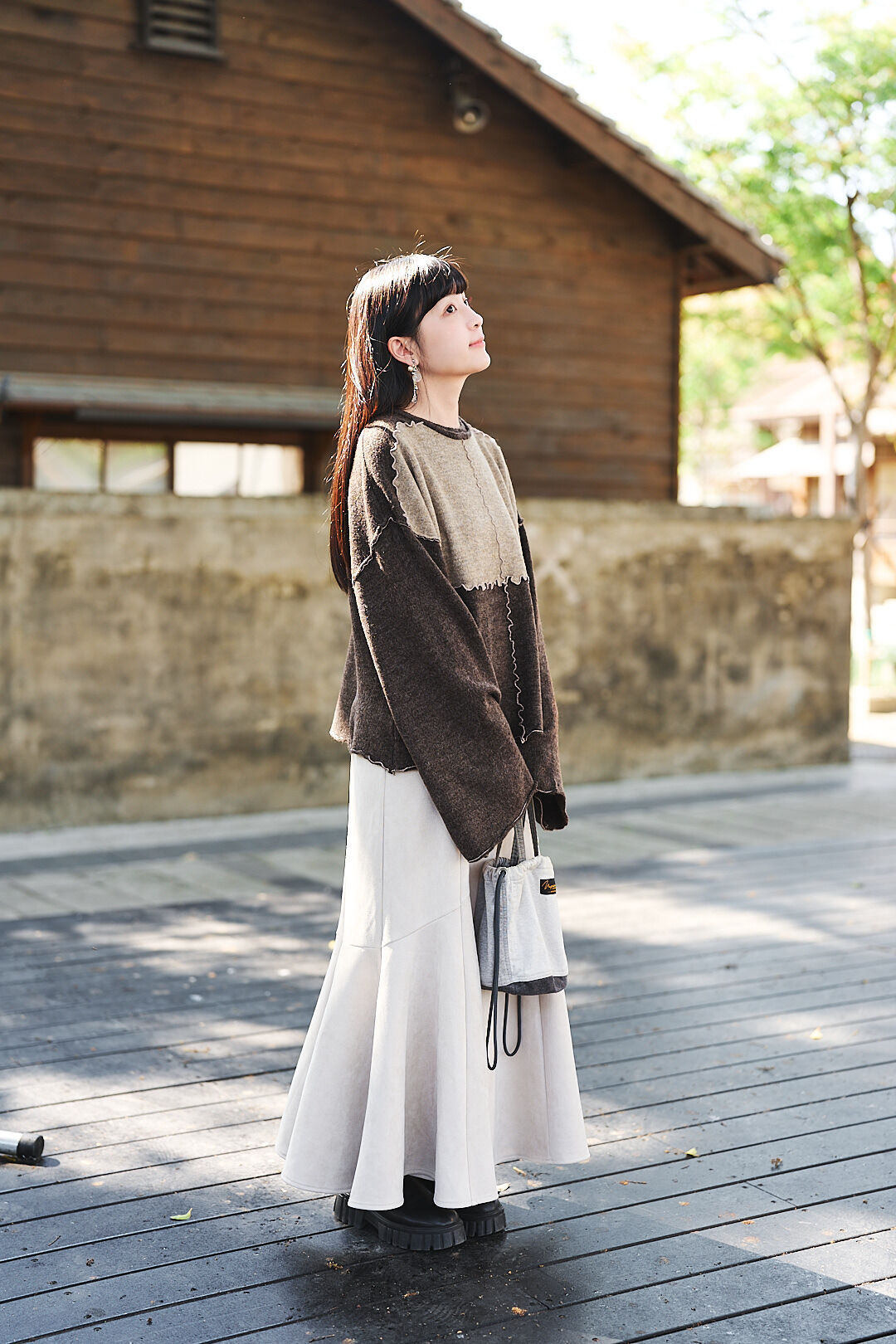 小漫冬曲2.0！絨面美人魚裙(兩色-象牙白)