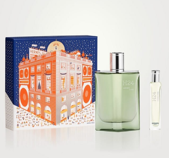 Hermes MENS H24 HERBES VIVES FRAGRANCES GIFT DUO SET (EDP 100ml+EDP 15ml ) (A51)