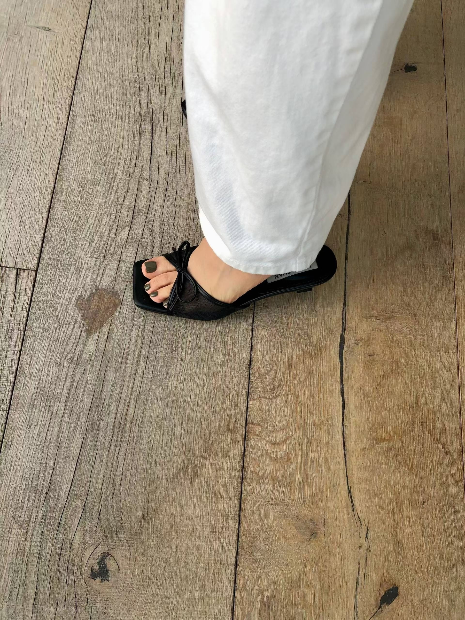 透視蝴蝶結高跟