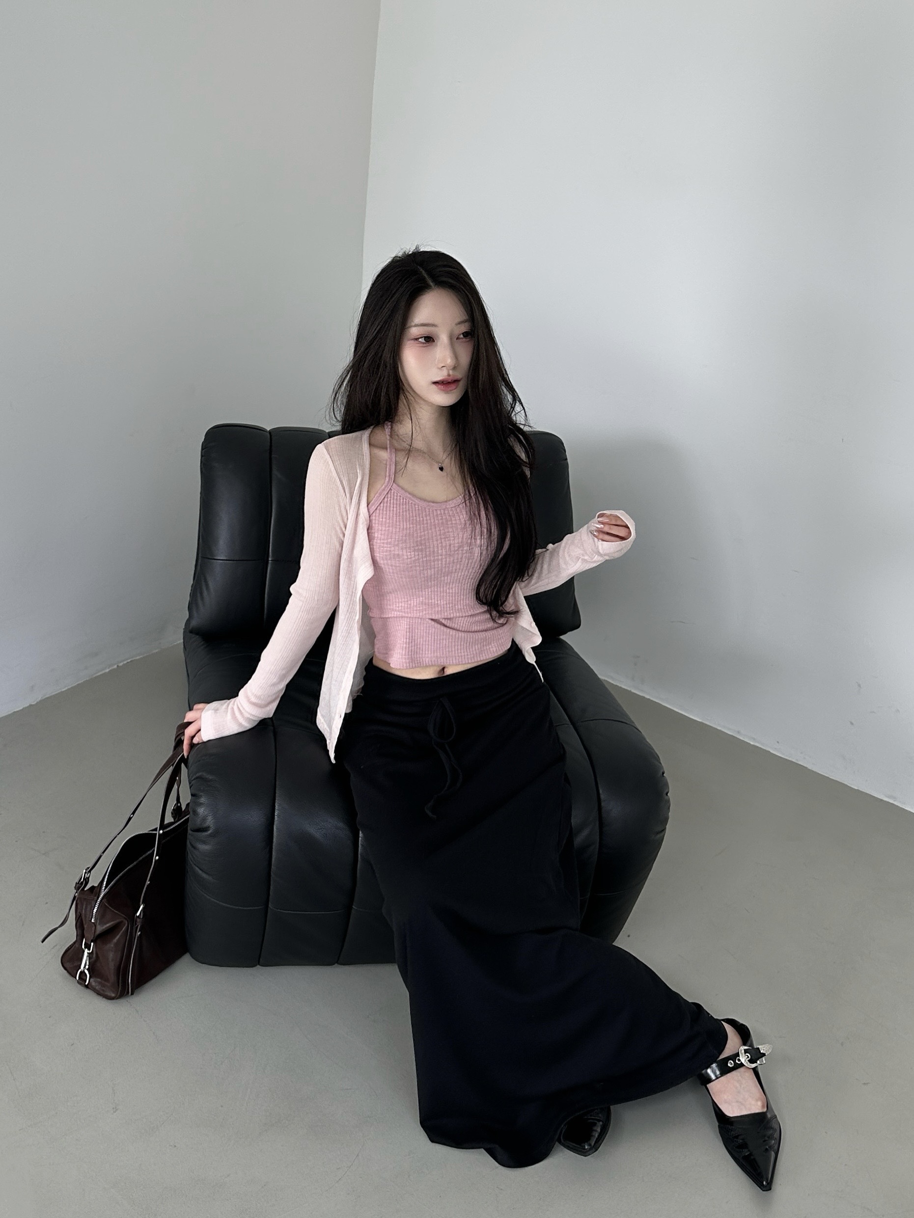 N20 Soft daily輕柔棉舒服長裙 (黑)