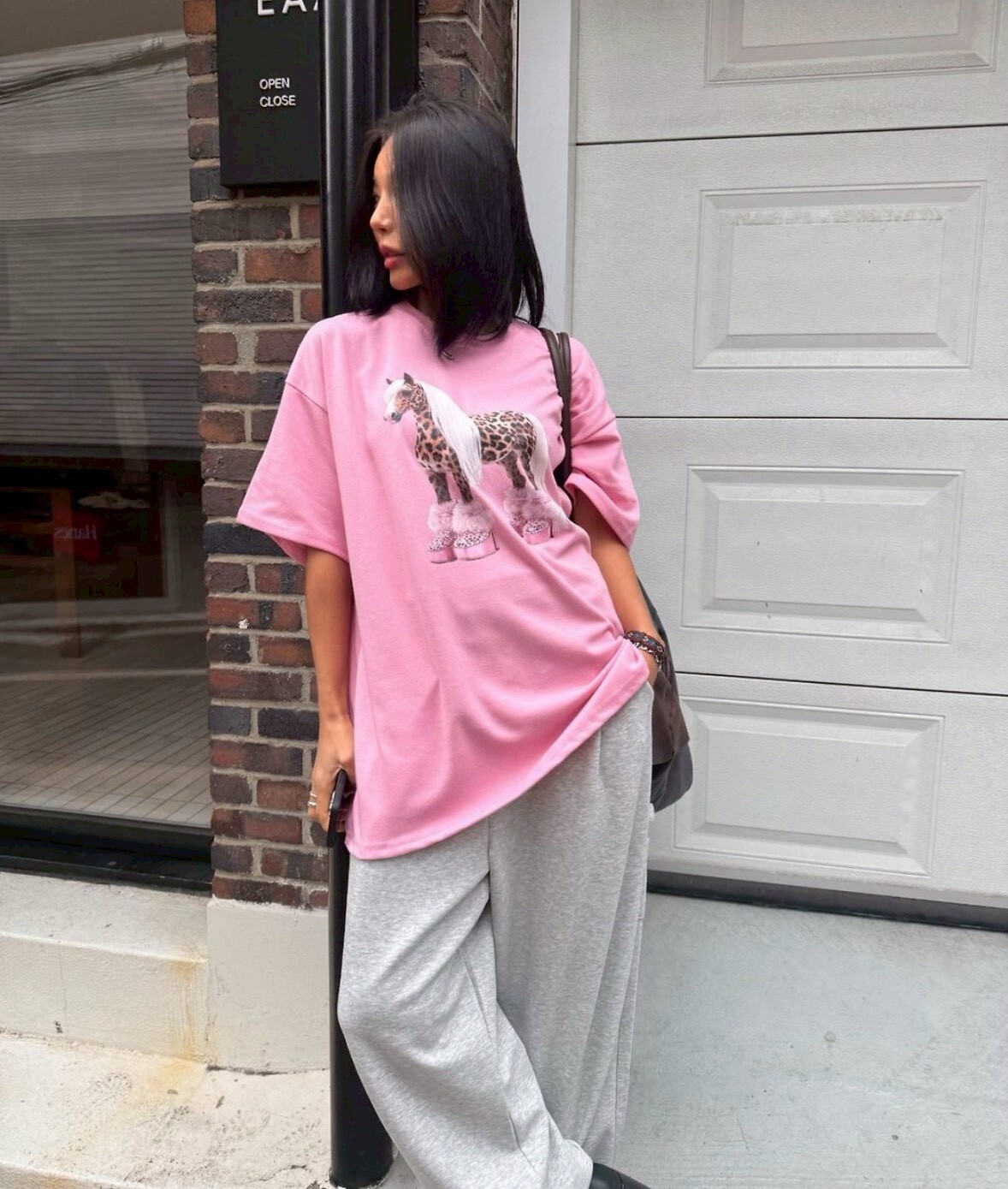 ᴴᴼᵀ ▸▸店長推薦◃◃ 春夏新款/豹紋小馬長版上衣 MANIFEST正韓🇰🇷