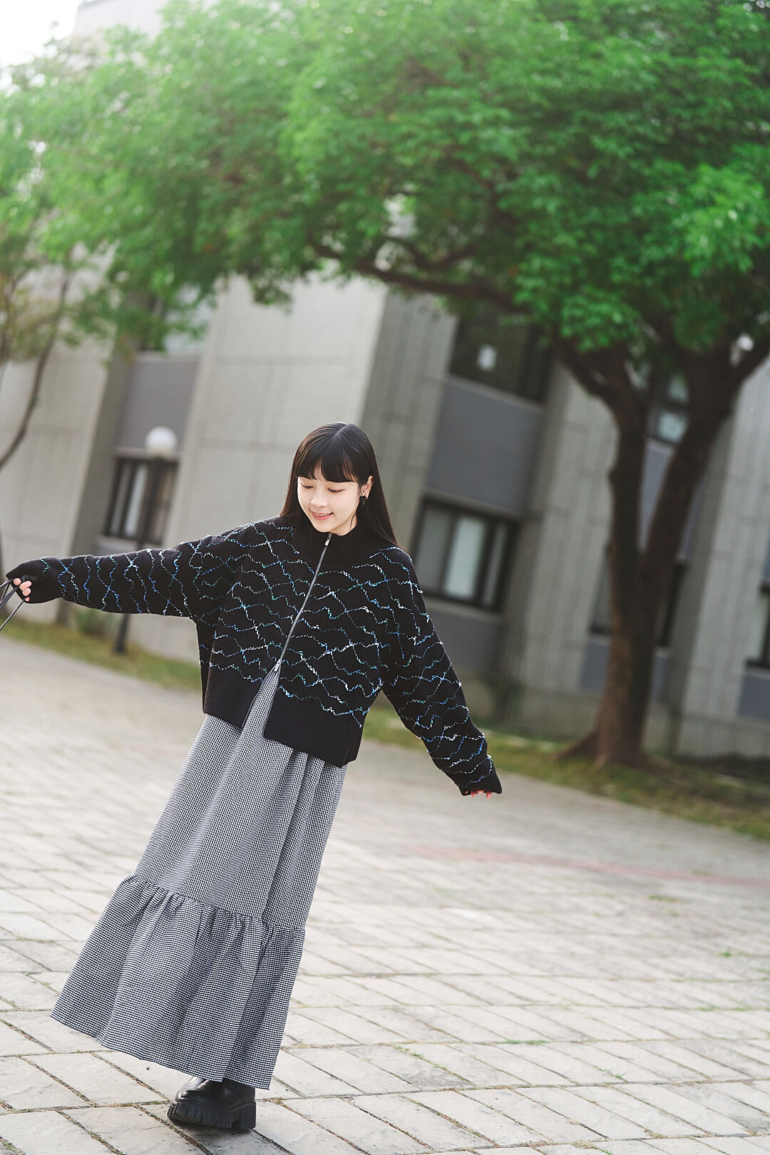 (預購)托斯卡尼之雲！混色雙拉鍊針織衫(三色-濃黑)