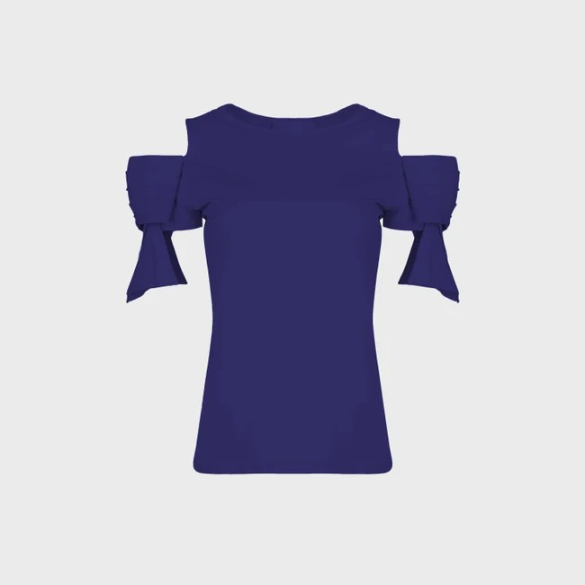 1AF0323-048 [ANNE FONTAINE] Myrtille Top Dark Navy #P18F280516 (EU)