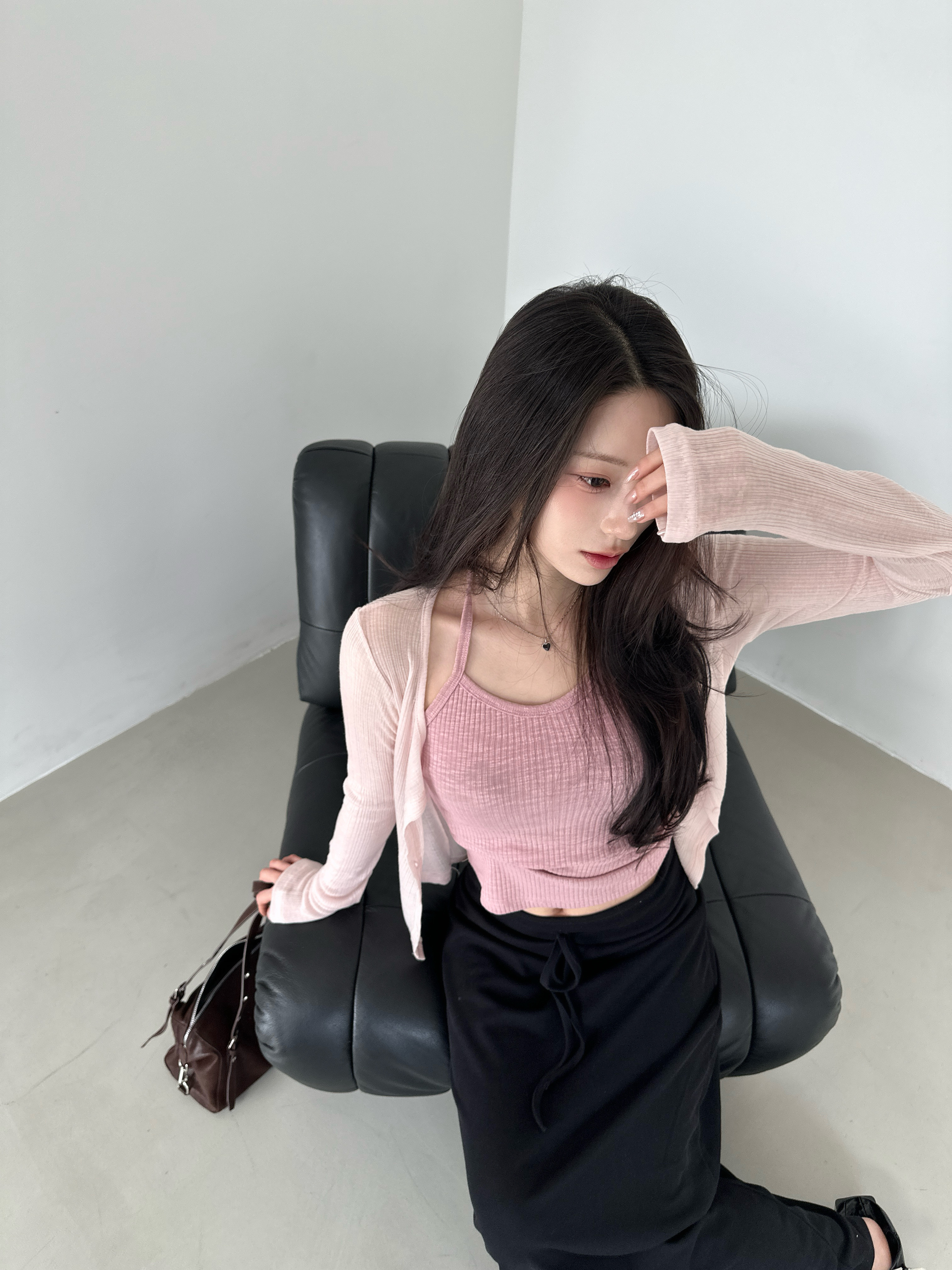 N10 氣泡水微透小外套 (柔粉)