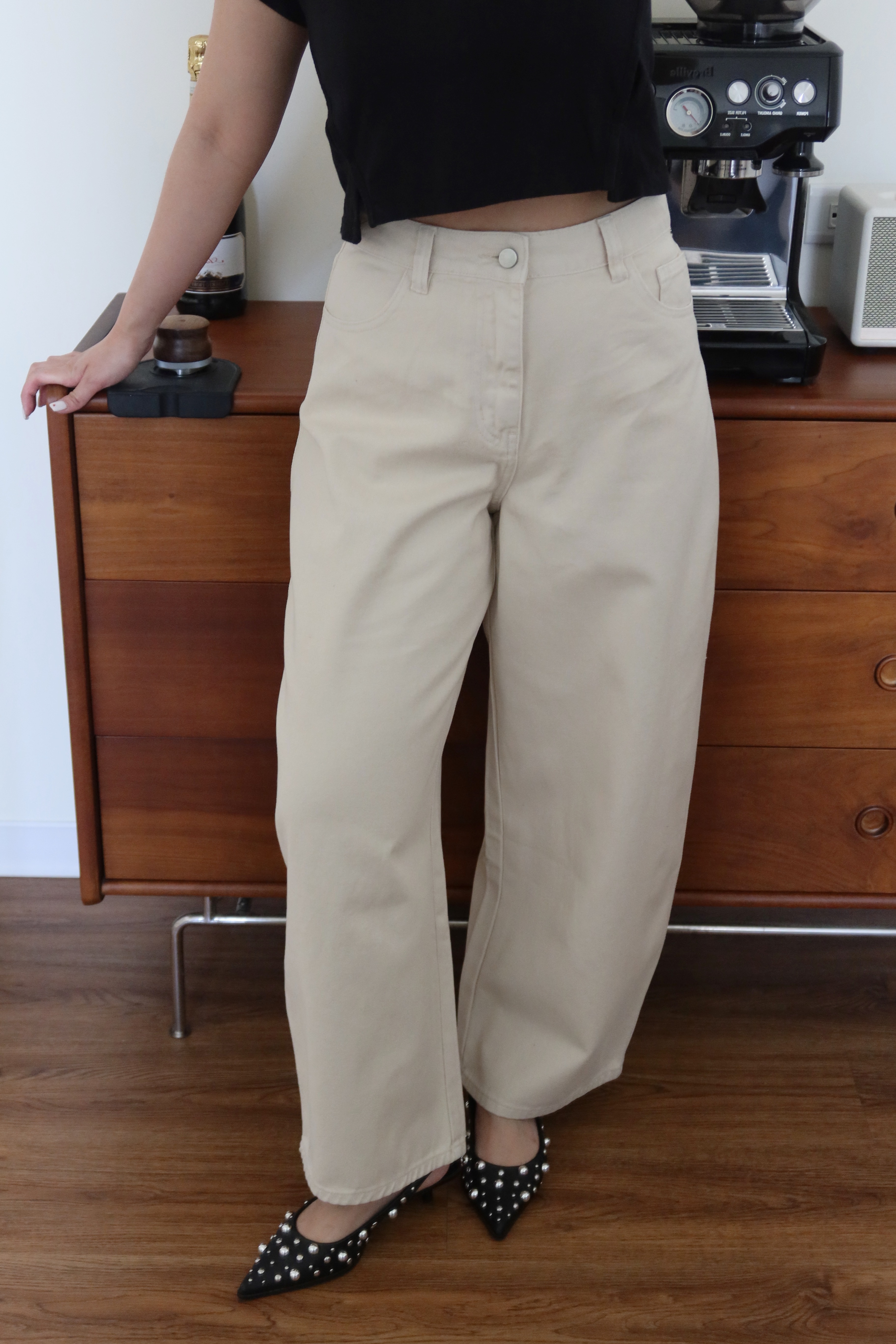 (預購) M03 不炸梨系列 - 真的好瘦又時髦的繭形牛仔褲2Colors