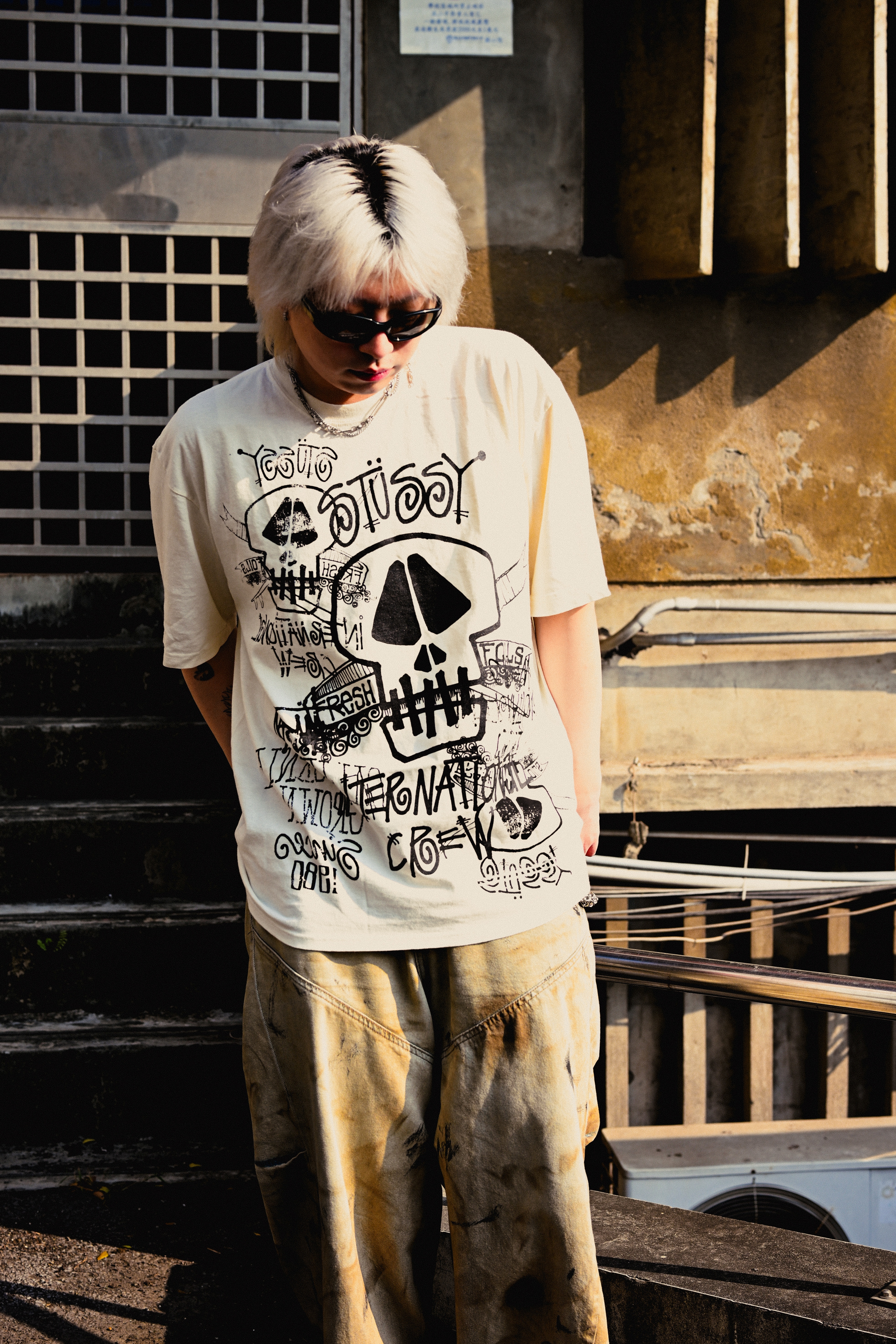 ☆ETW☆【EASY TO WEAR】Stussy 26SS SKULLS TEE PIGMENT DYED 骷髏 水洗 短T 塗鴉
