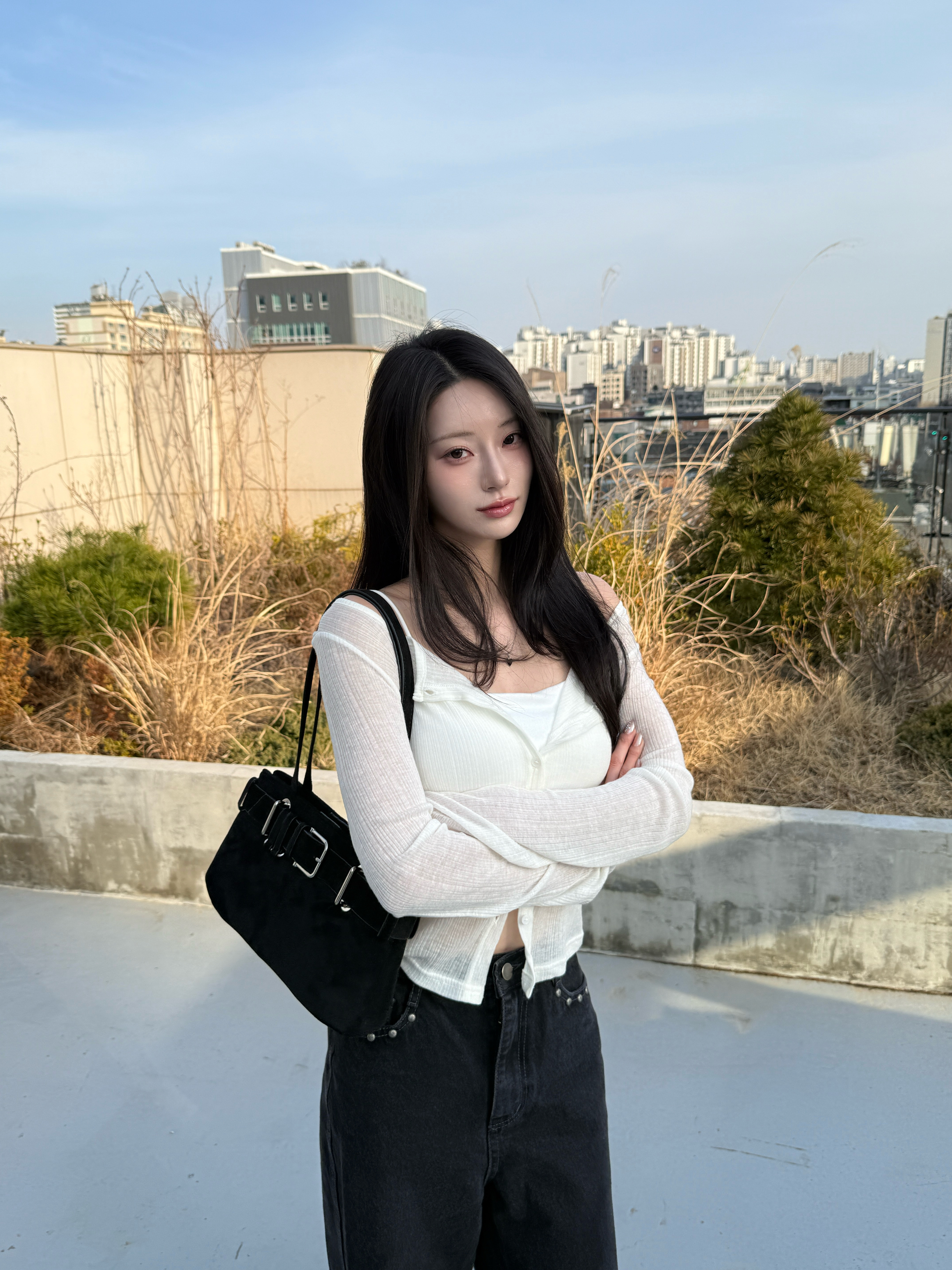 N10 氣泡水微透小外套 (白)