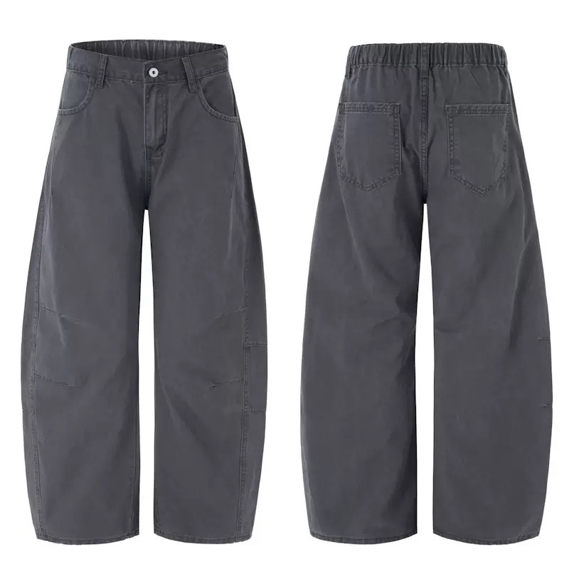 美式解構彎刀廓形工作褲