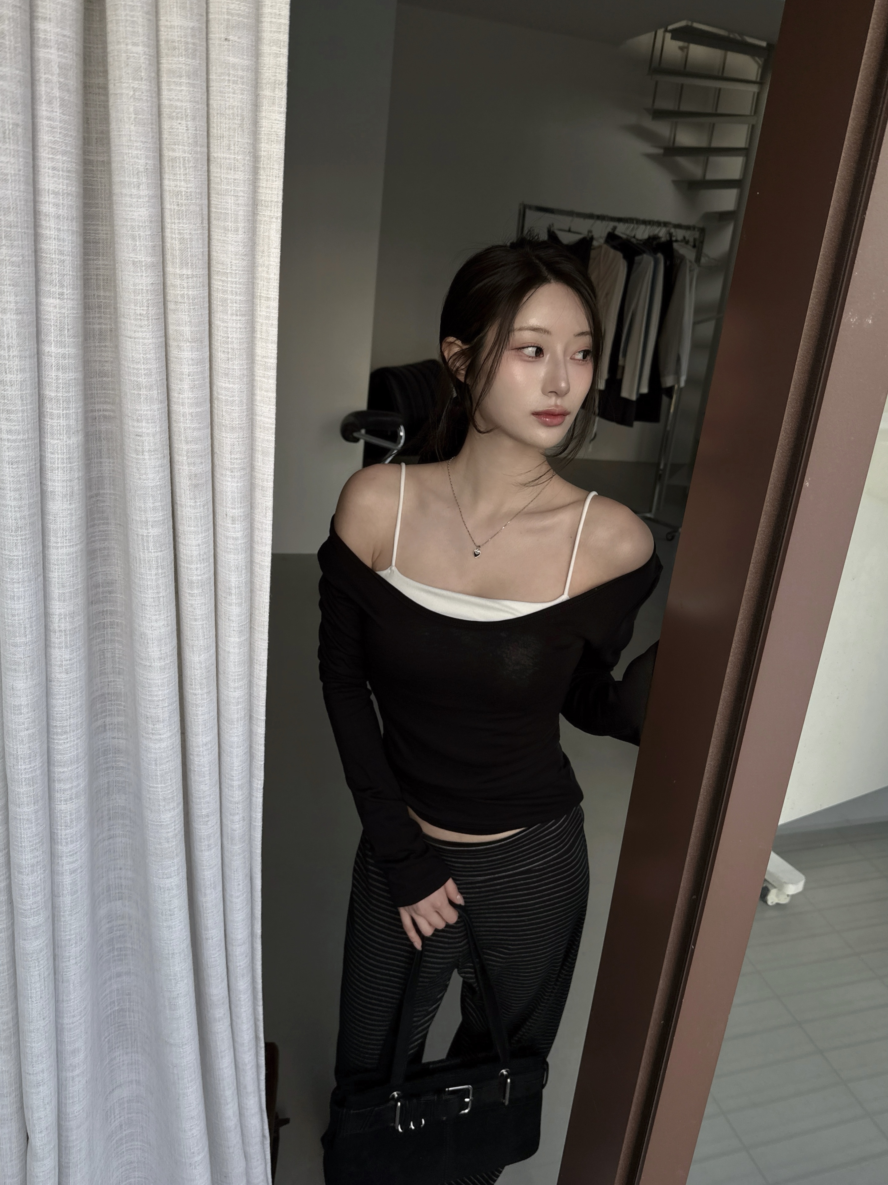 N09 Layer 可兩面穿柔膚上衣 (黑)