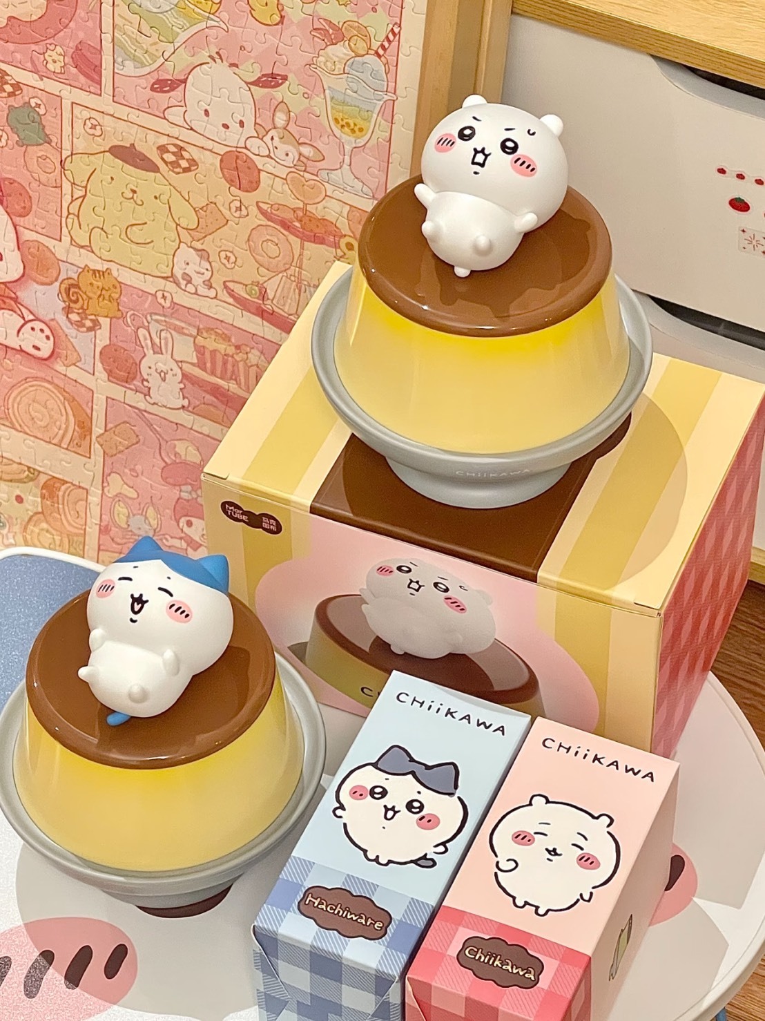 正版授權 CHIIKAWA 吉伊卡哇 布丁夜燈