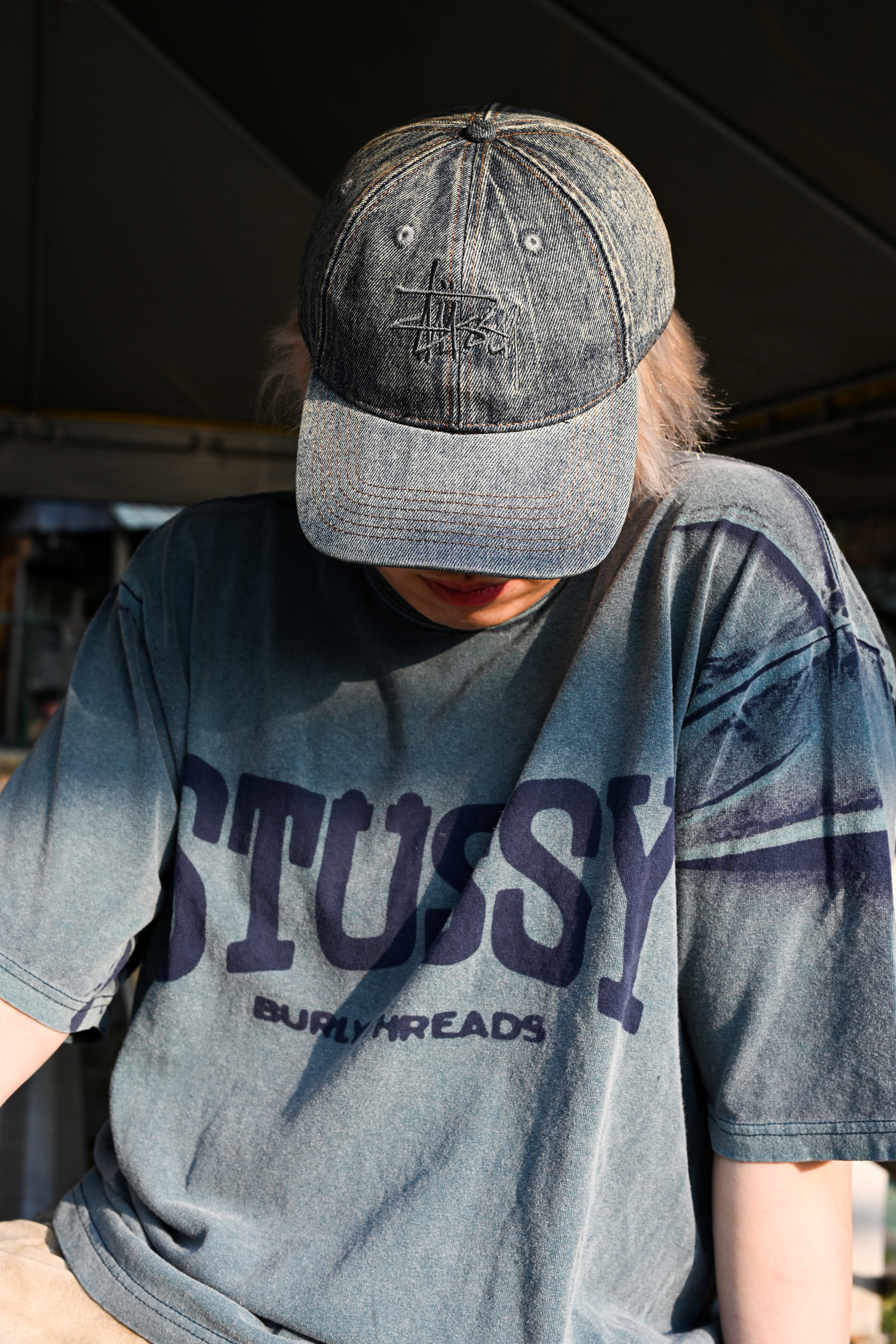 ☆ETW☆【EASY TO WEAR】Stussy 26SS LOW PROFILE DENIM STRAPBACK 牛仔 單寧 字體 老帽