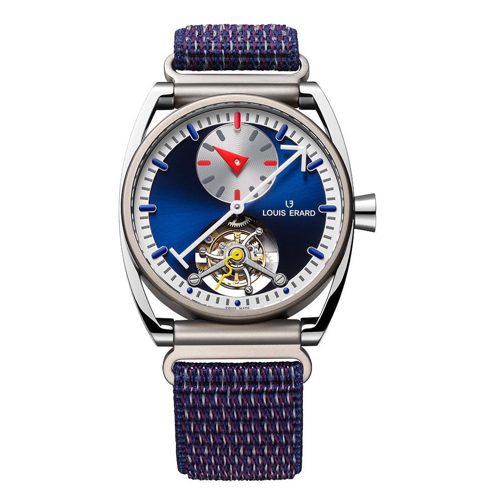 Louis Erard x Alain Silberstein Tourbillon Régulateur三針一線陀飛輪藍色版