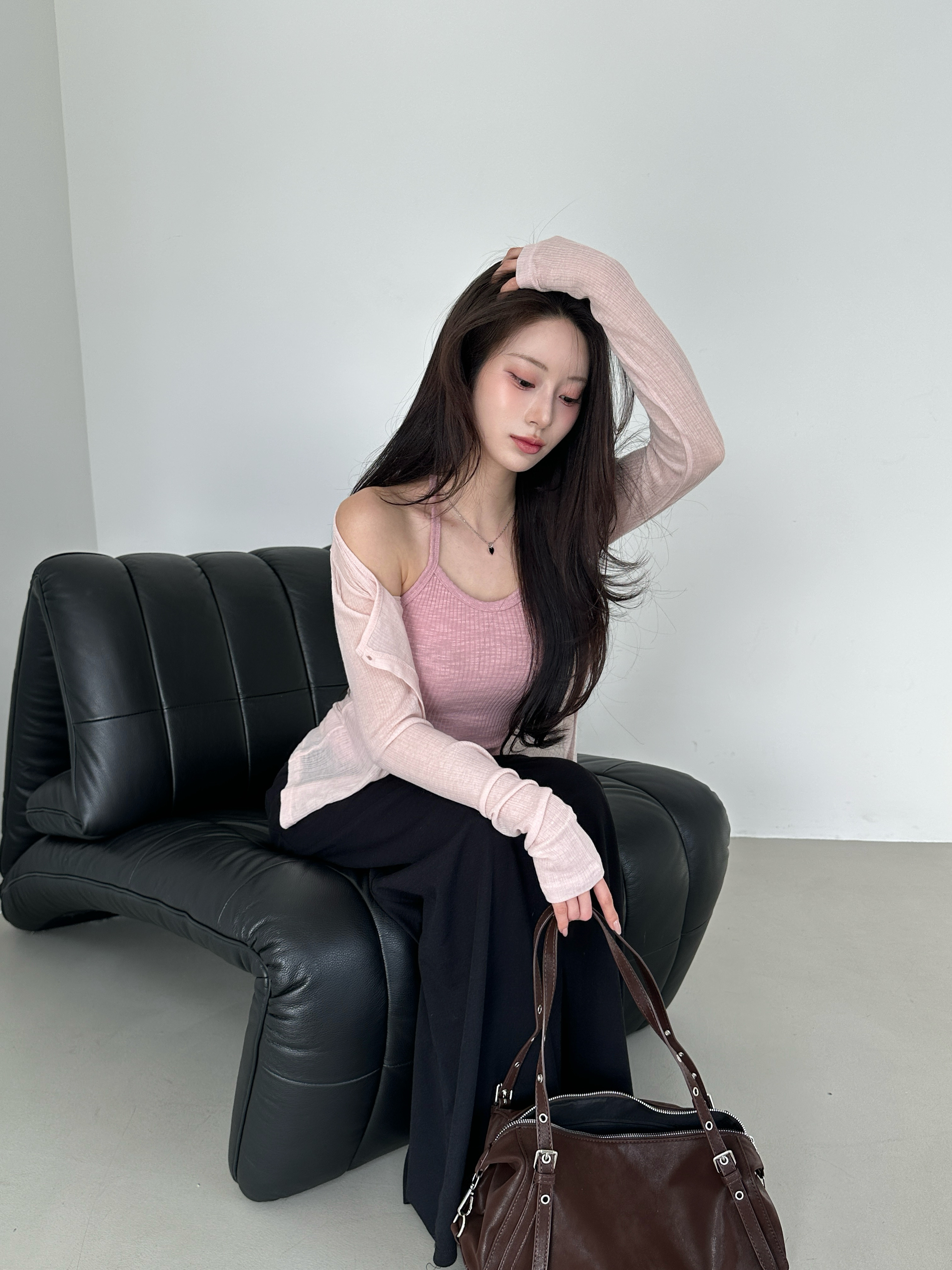 N03 必買! 超好搭的掛脖背心 (腮紅粉)