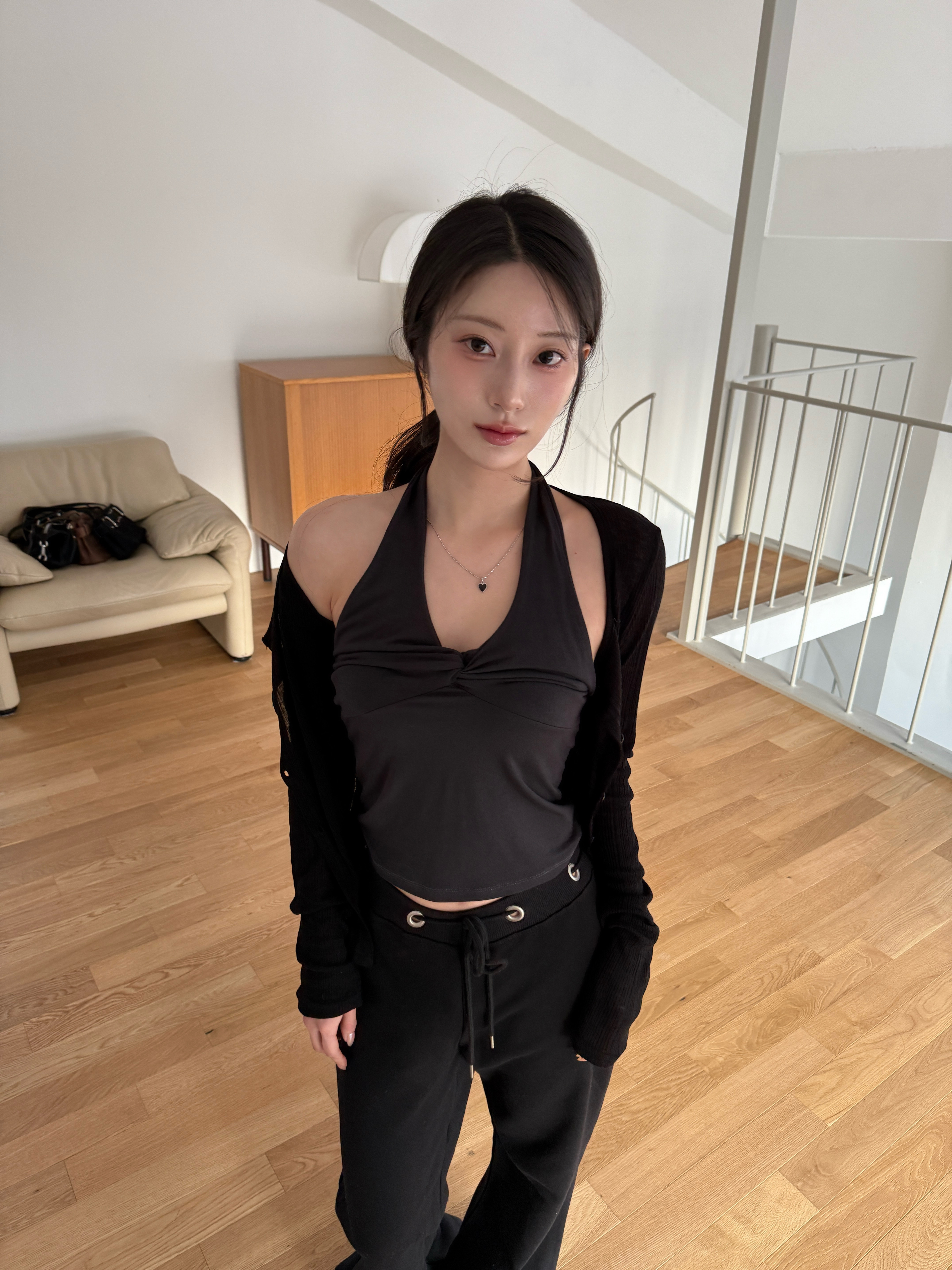 N02 Night Date扭結背心 (深灰)