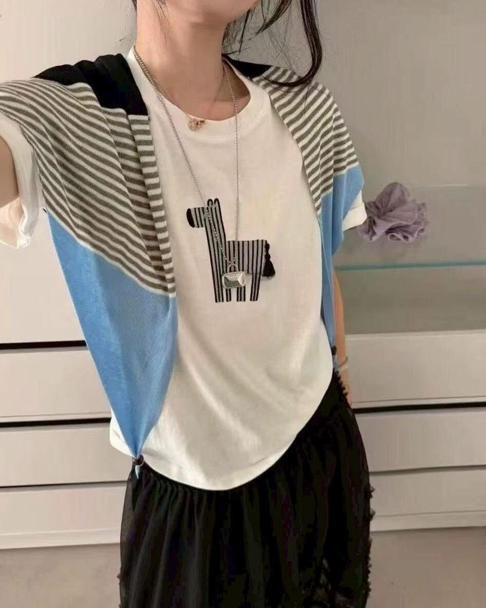 【可愛又百搭的小馬批肩上衣組】（預購）