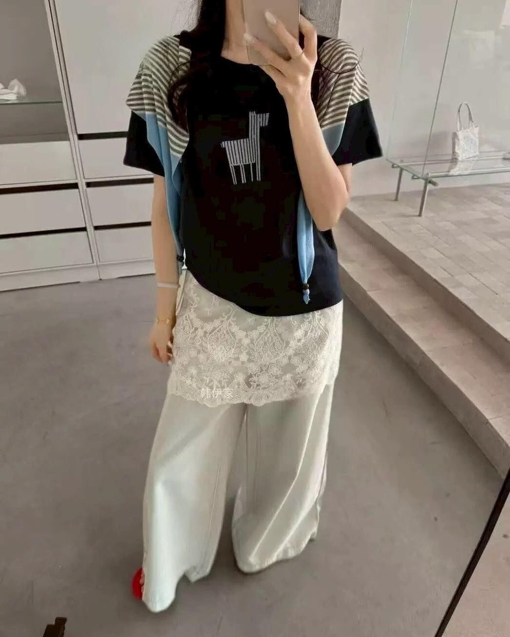 【可愛又百搭的小馬批肩上衣組】（現貨）