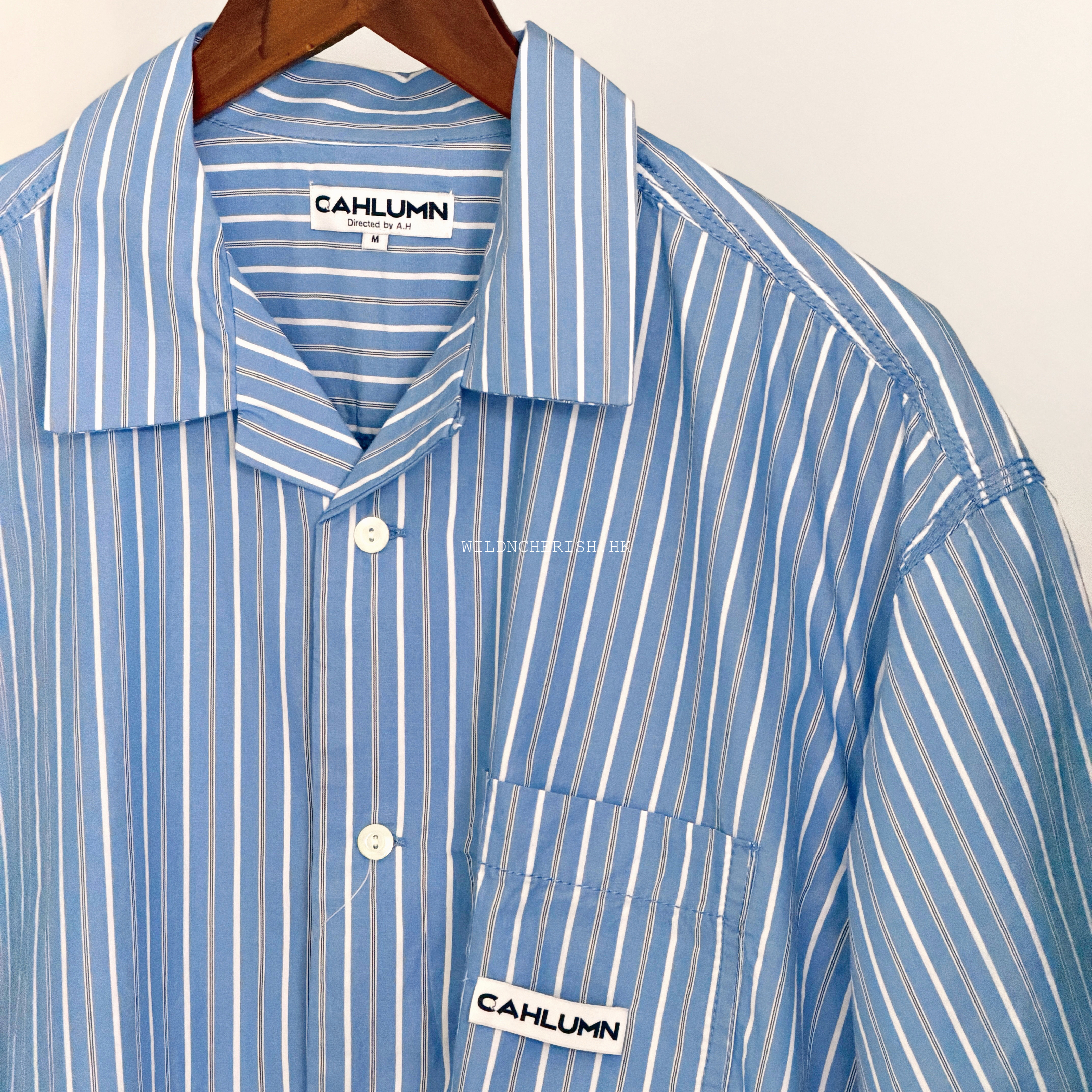 現貨 | Cahlumn Magazine Pocket Chain Stitch Open Collar Shirt 短袖恤衫