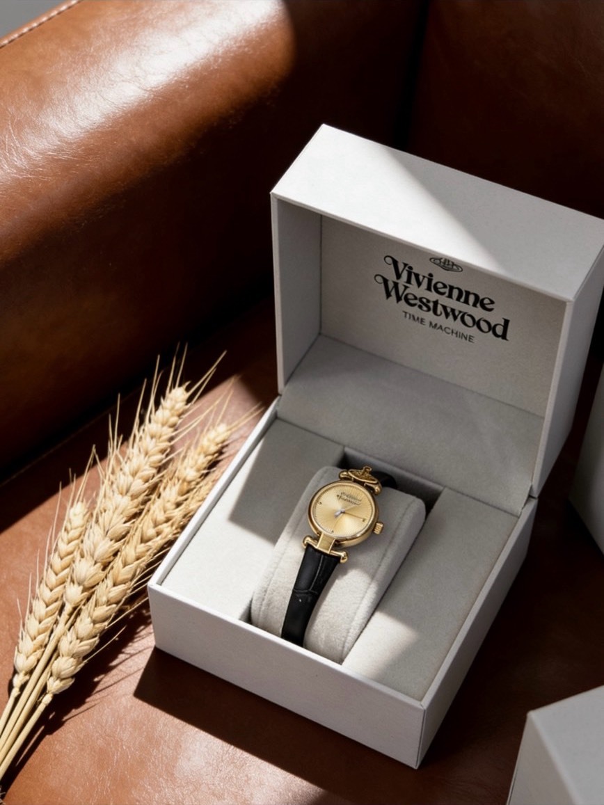 VIVIENNE WESTWOOD 西太后 鍍金 錶盤 真皮 手錶