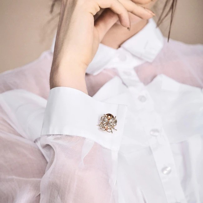 1AF0323-055 [ANNE FONTAINE] Brandy Cufflinks Blush Pink #H18A313725 (EU)