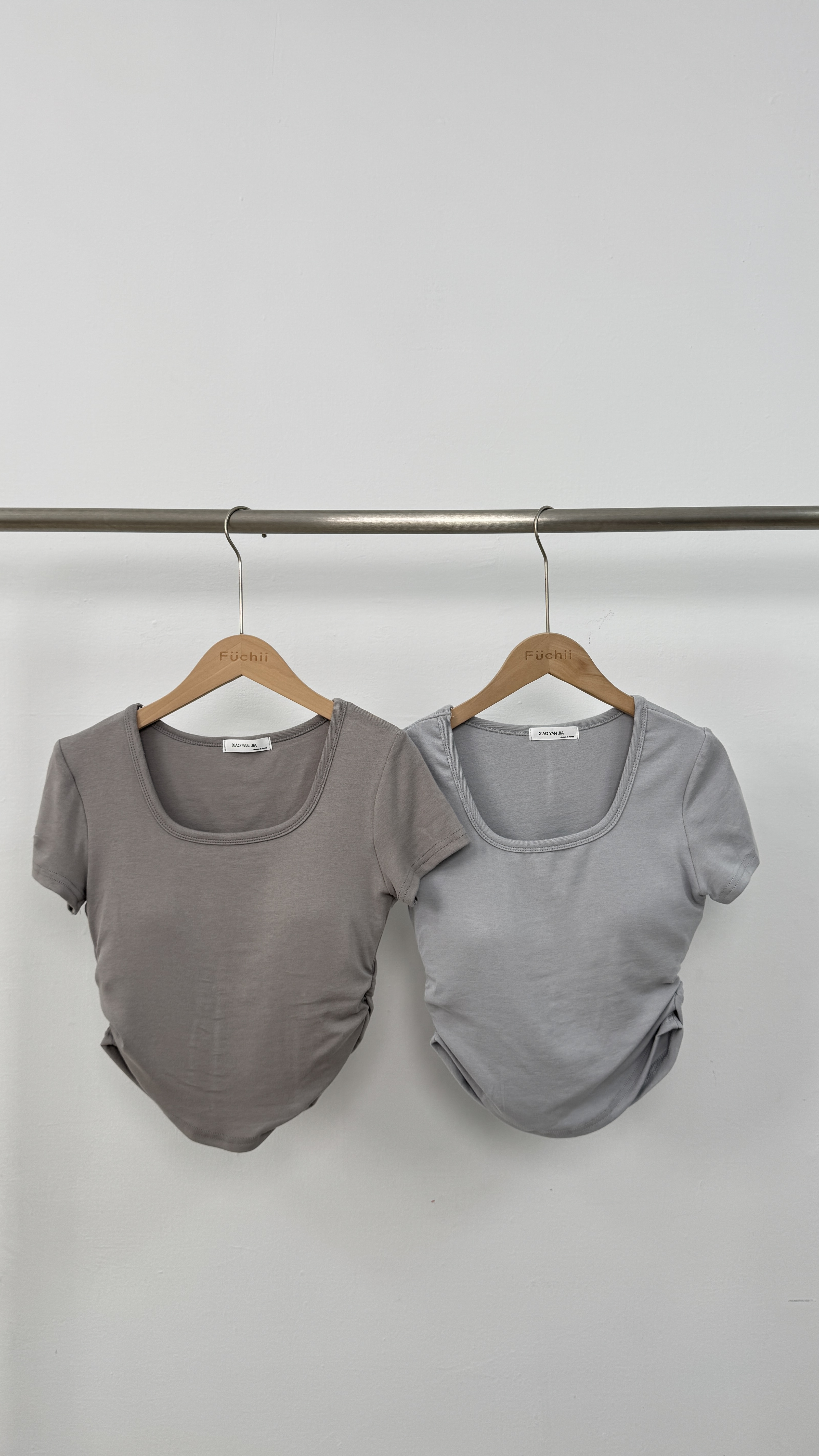 NEW大方領胸墊短袖上衣