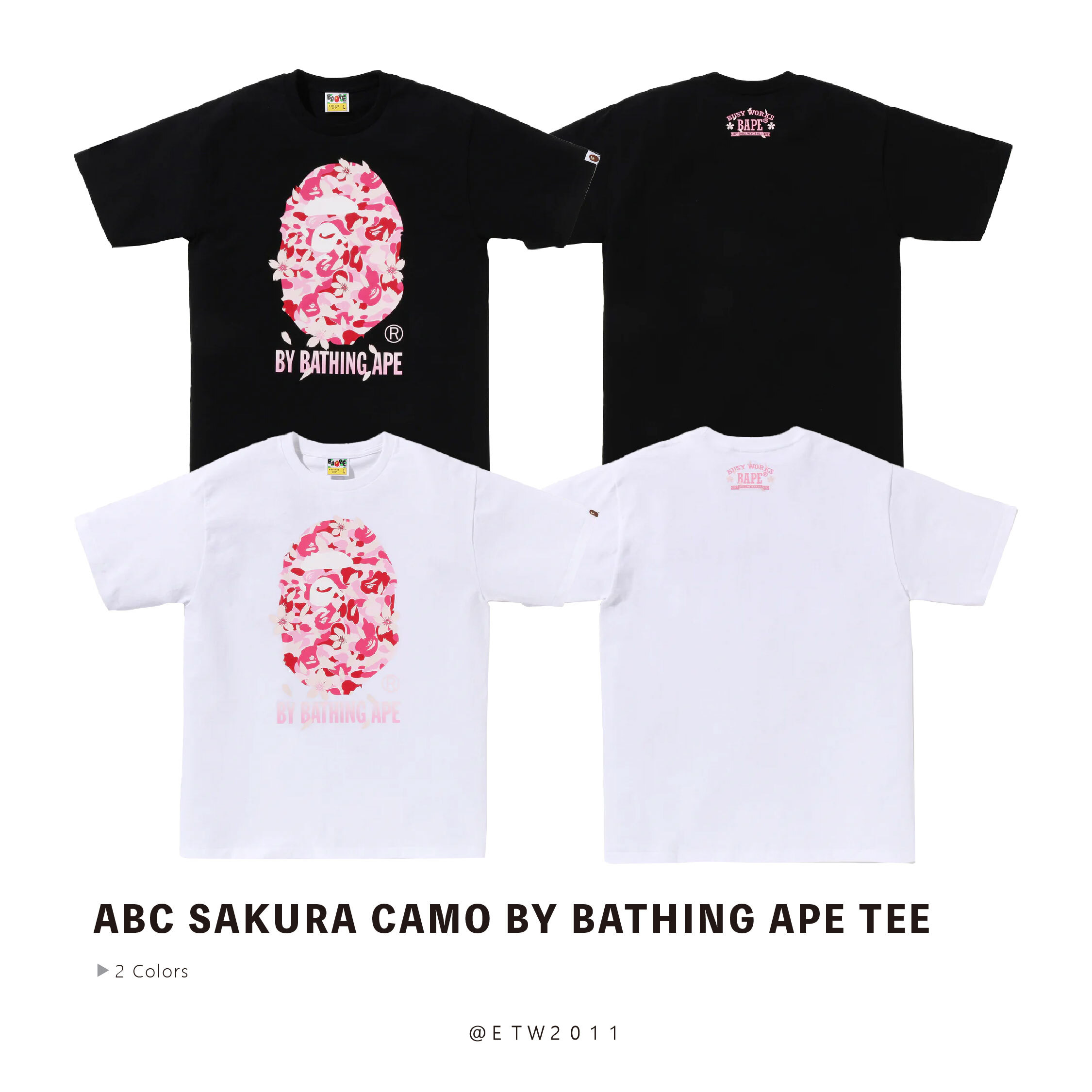 ☆ETW☆【EASY TO WEAR】BAPE Abc Sakura Camo by Bathing Ape Tee 猿人 櫻花 短T 春夏