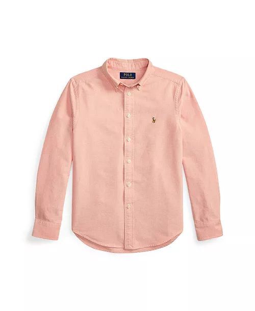 260320 POLO 男大童小LOGO長袖裇衫