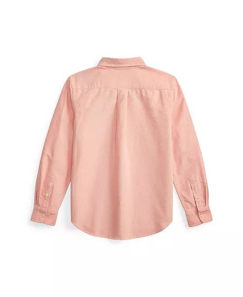 260320 POLO 男大童小LOGO長袖裇衫