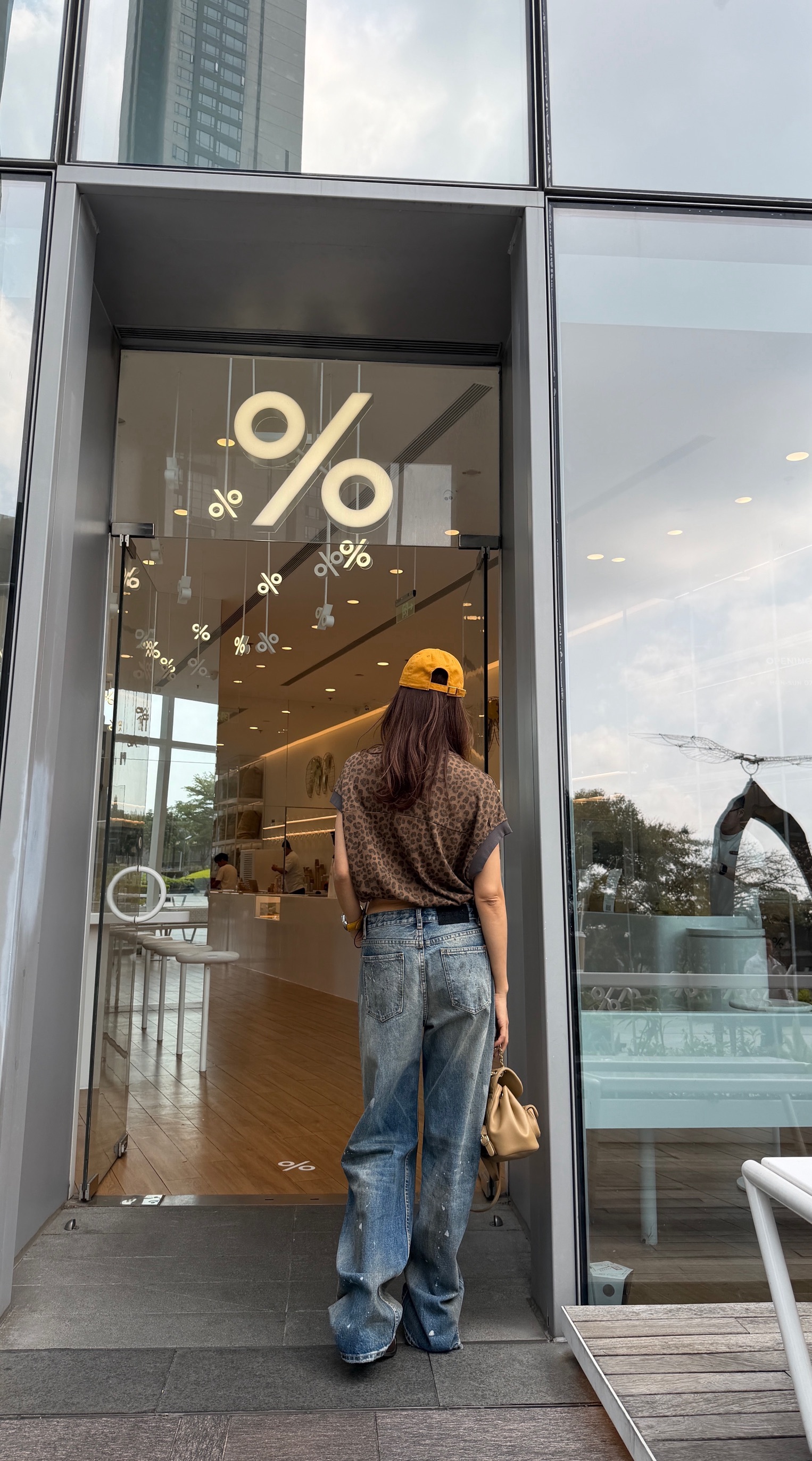 潑漆髒髒牛仔寬褲