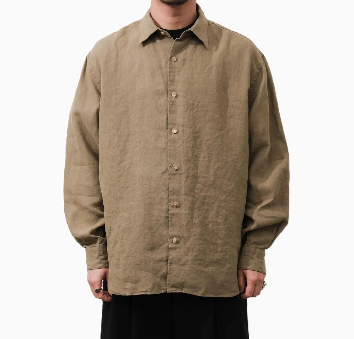A.PRESSE 2026 HEMP REGULAR COLLAR SHIRT (26SAP-02-10) - PRE ORDER ITEM (預訂中)