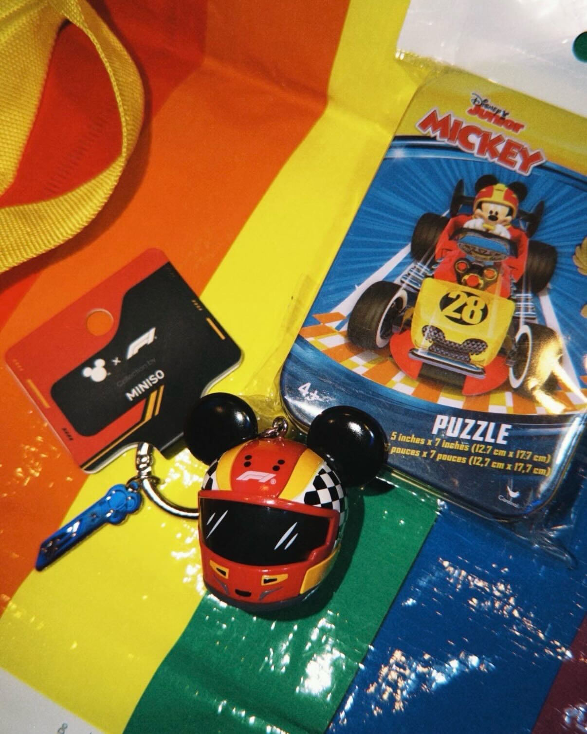 迪士尼米奇Mickey X F1聯名系列米奇頭盔掛件