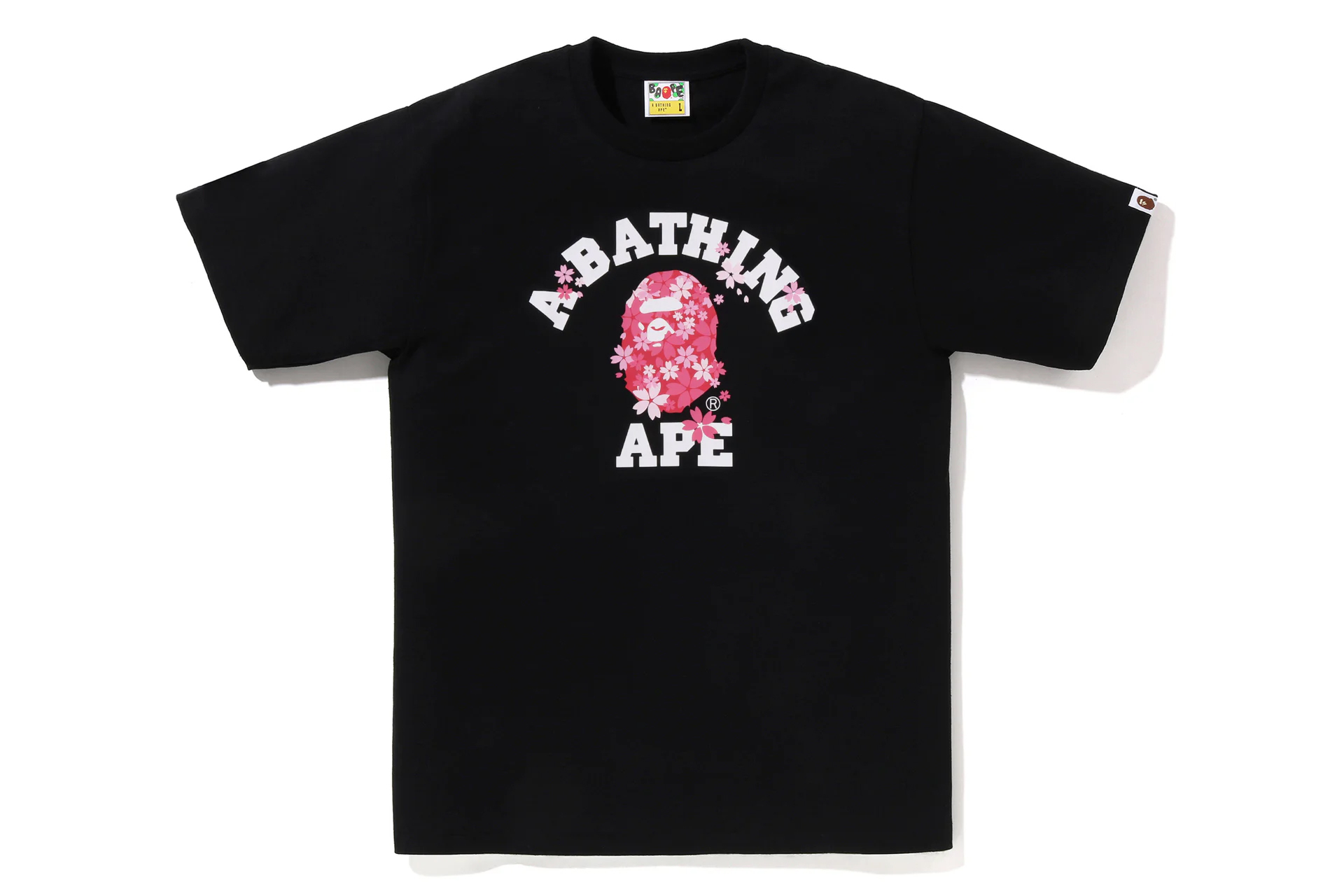 ☆ETW☆【EASY TO WEAR】BAPE SAKURA COLLEGE TEE 猿人 櫻花 大學 短T 春夏