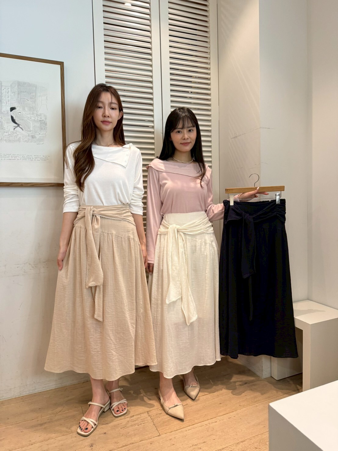 FA6003 後橡筋綁結半身裙