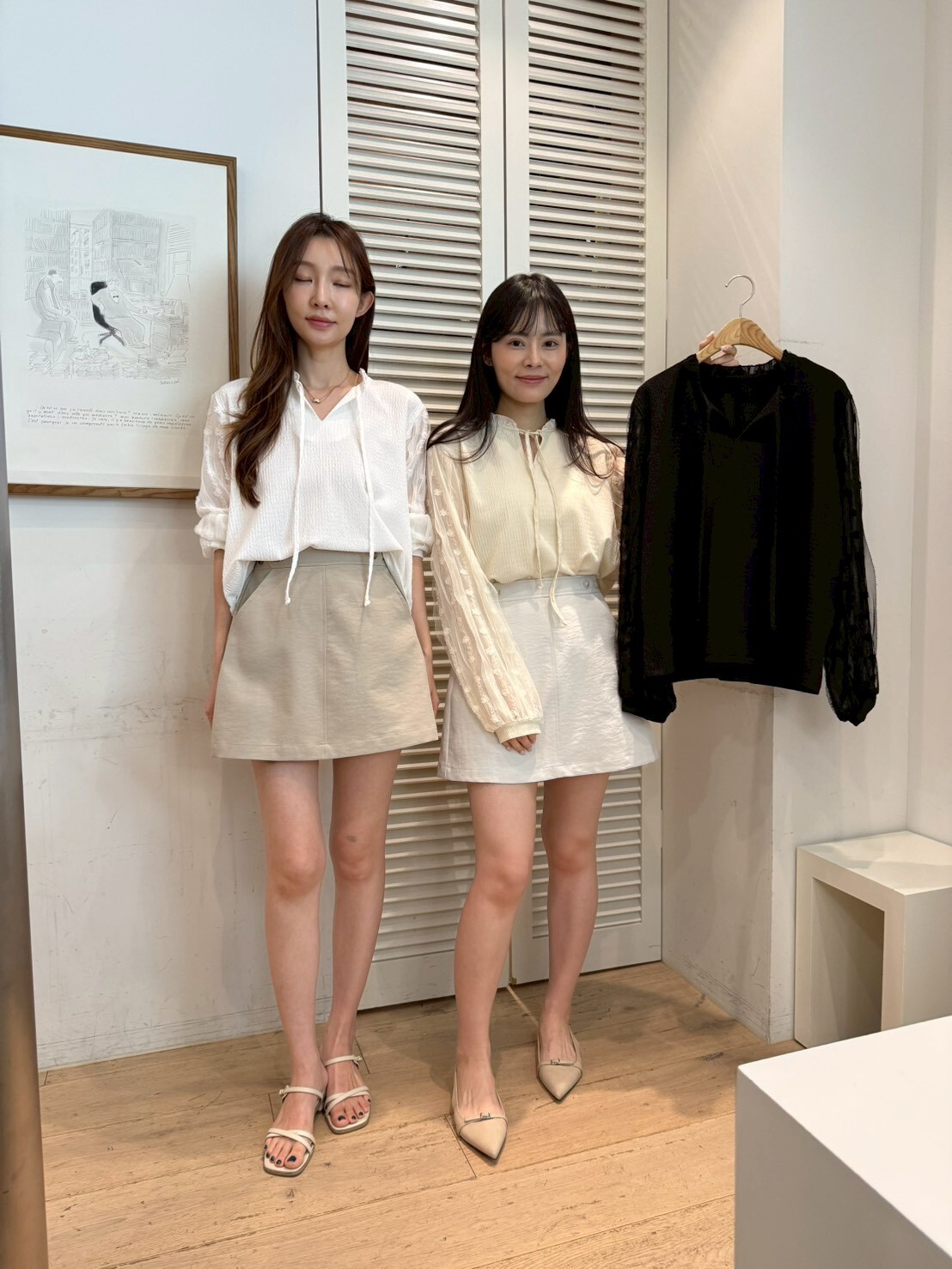 FA6023 網紗手袖蝴蝶綁帶上衣