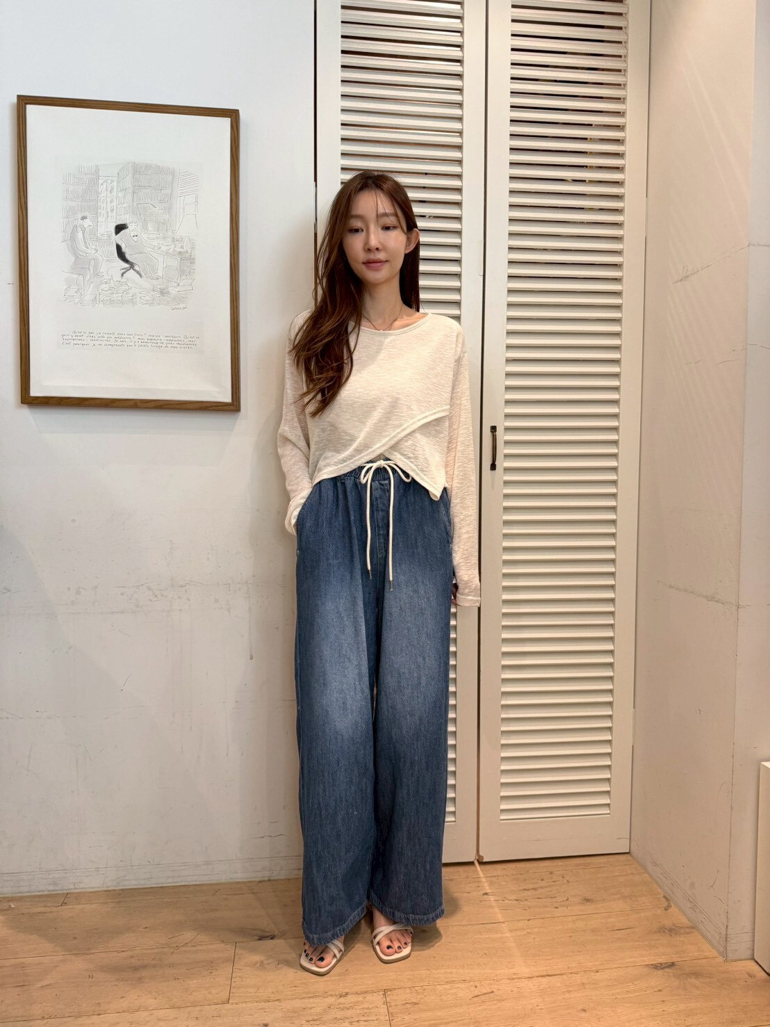 FA6005 全橡筋洗水牛仔休閑褲