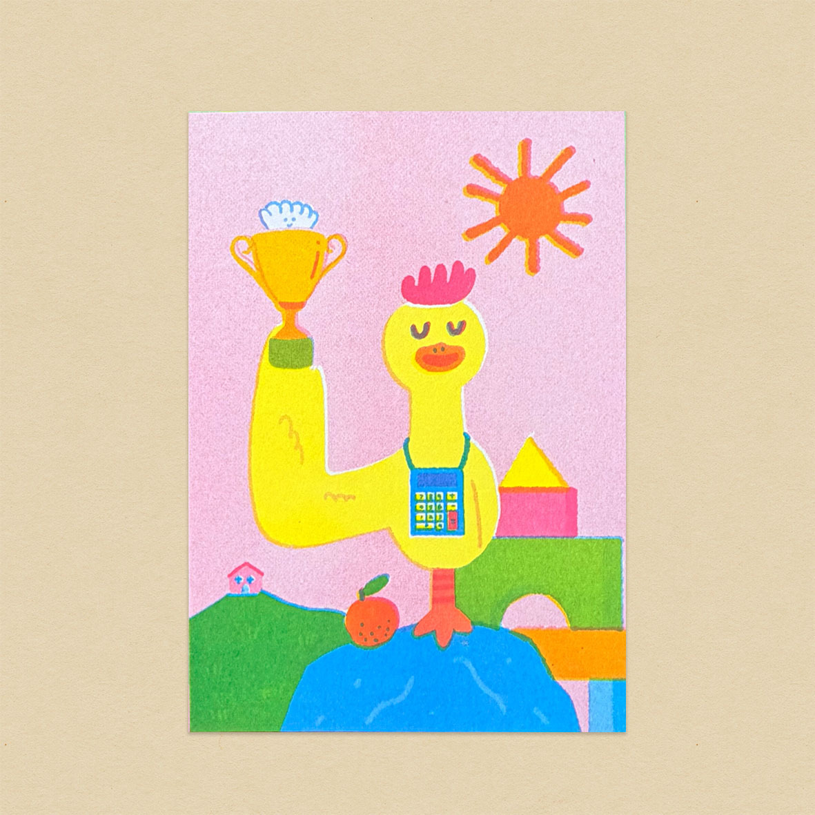 雞的「ㄐ」/孔版印刷明信片