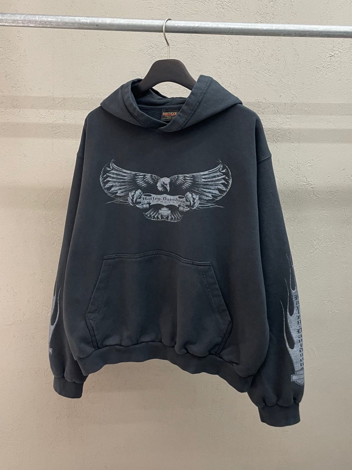 洗水英文字圖案連帽衛衣 ARCHIVE-421T