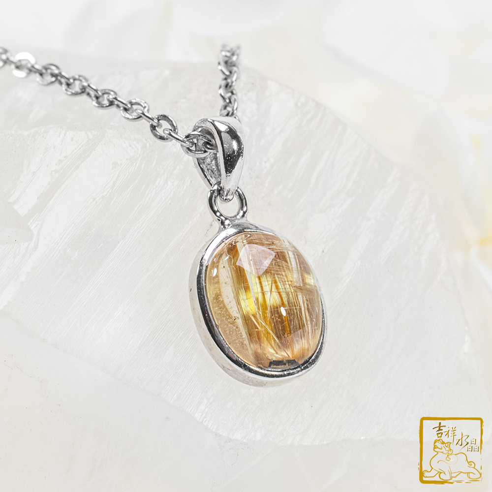 鈦晶項鍊 1.5g 蛋面墜