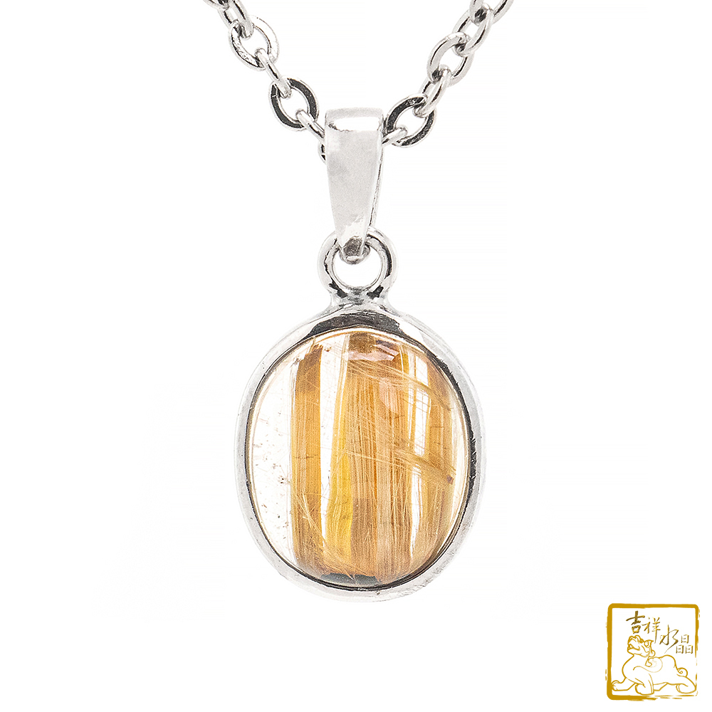 鈦晶項鍊 1.5g 蛋面墜