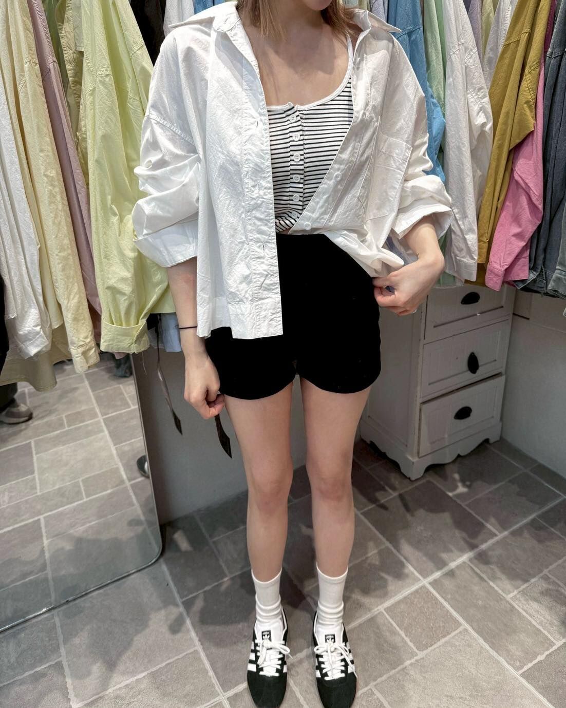 【慵懶百搭的空氣感長版襯衫】（預購）