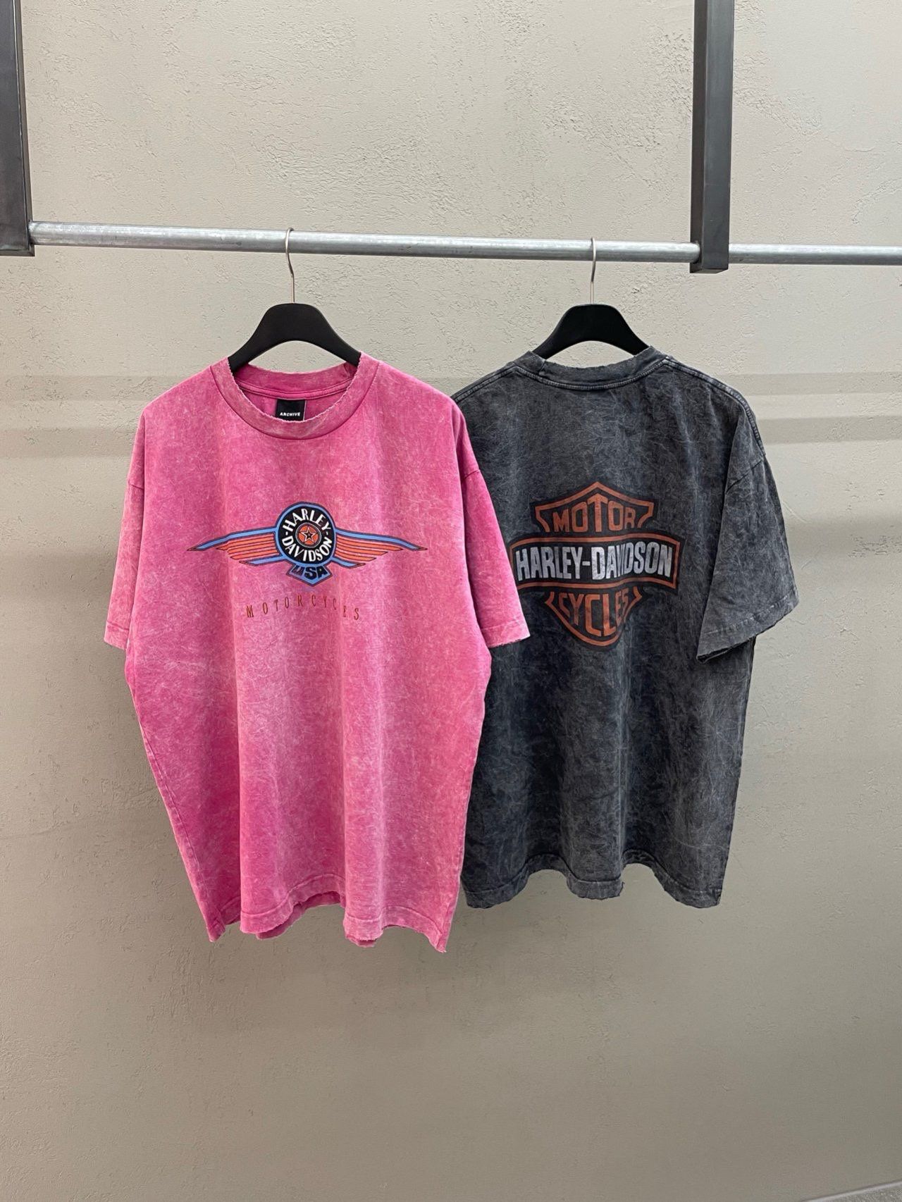 洗水英文字圖案短袖Tee ARCHIVE-424T