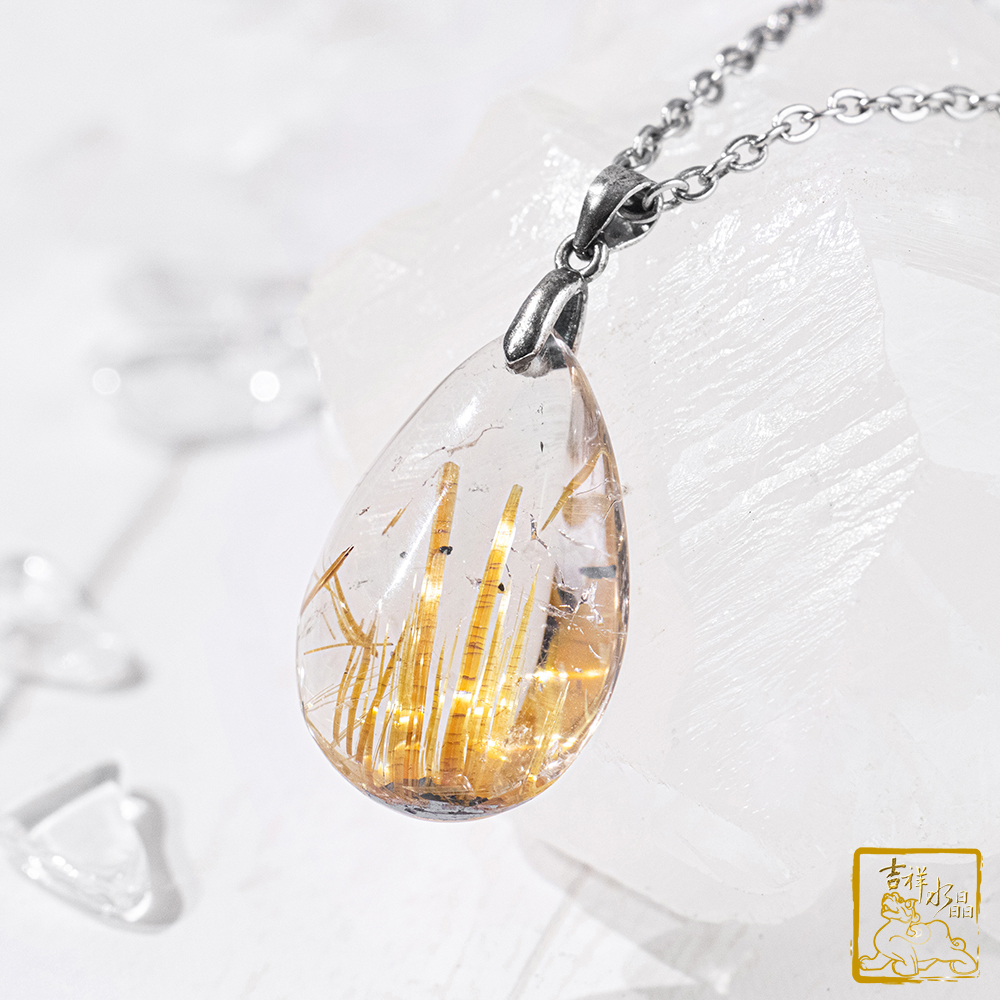 鈦晶項鍊 4.8g 水滴墜