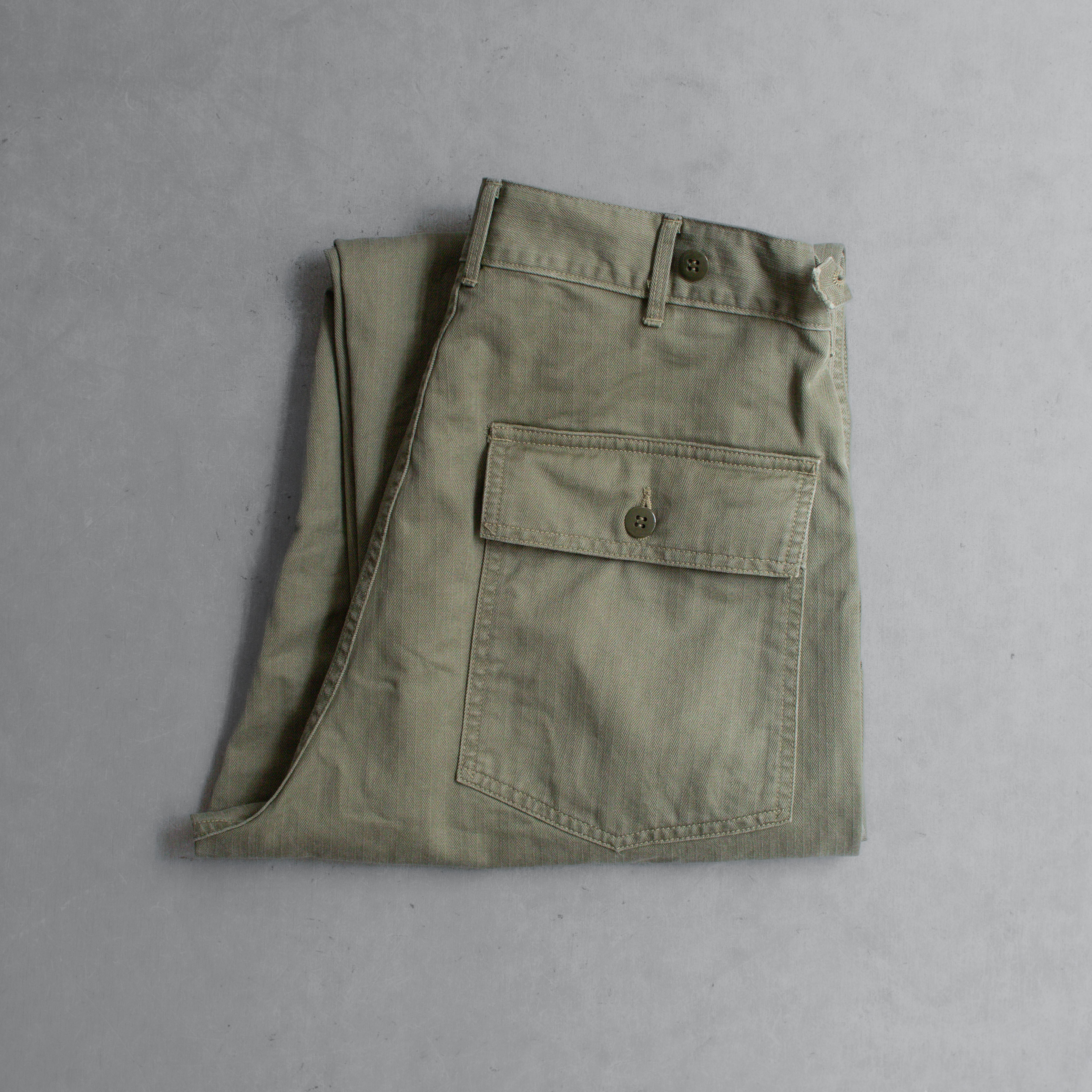 CORONA UTILITY M47 UTILITY SLACKS 人字紋 軍綠 長褲