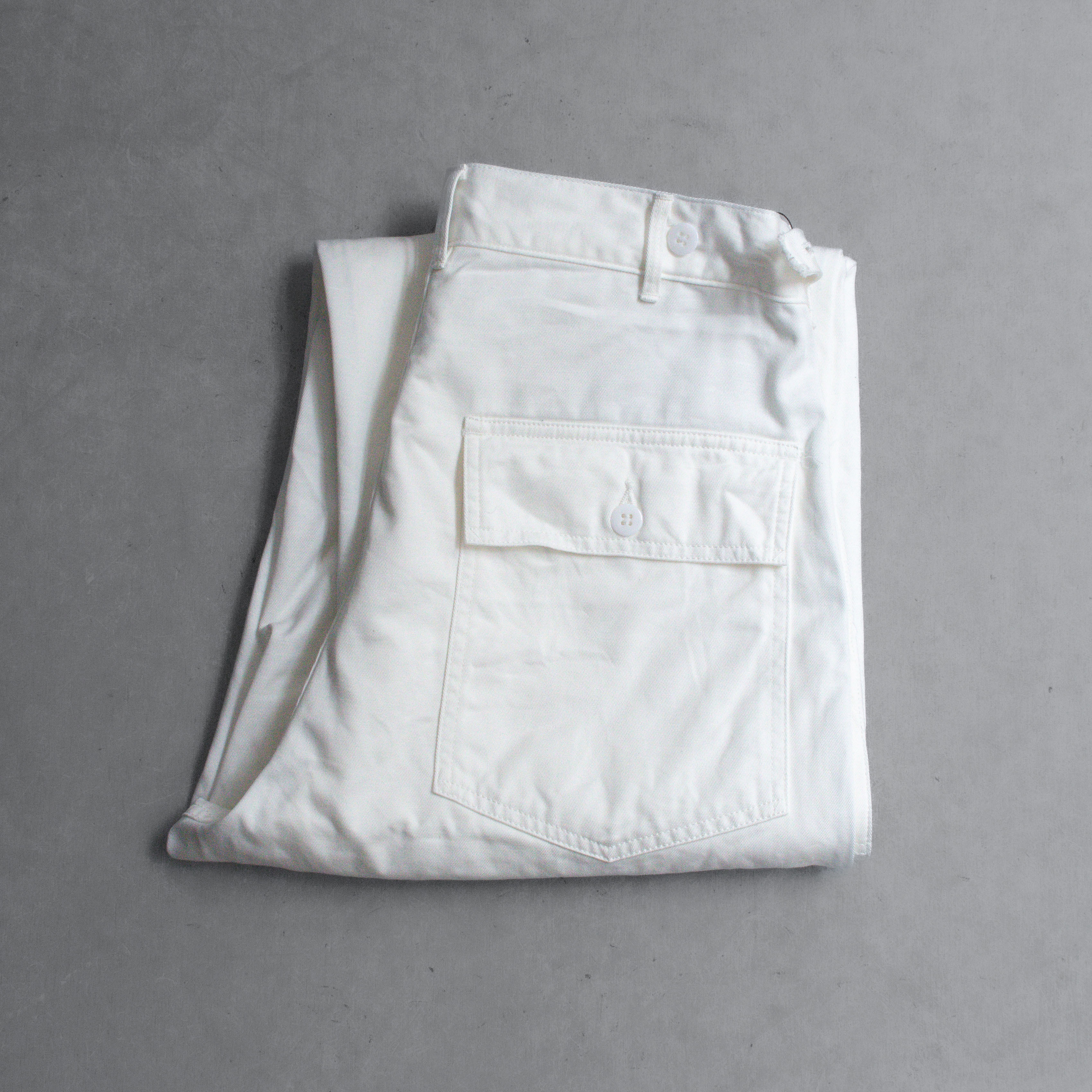 CORONA UTILITY M47 UTILITY SLACKS 白色 斜紋 長褲